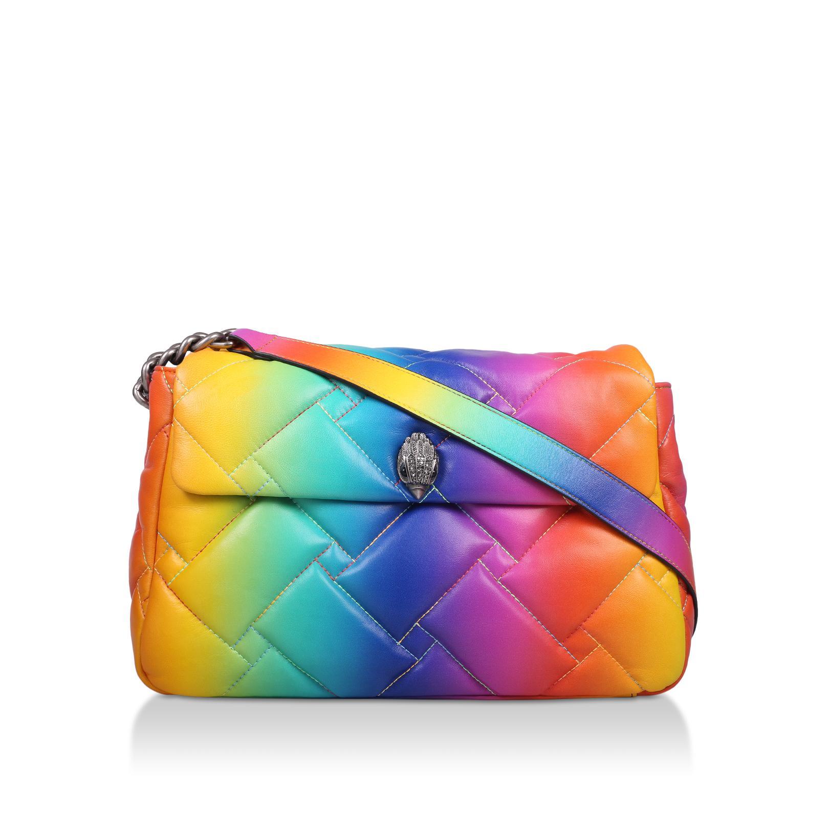 LG KENSINGTON SOFT BAG Large Leather Soft Rainbow Ombre Bag by KURT ...