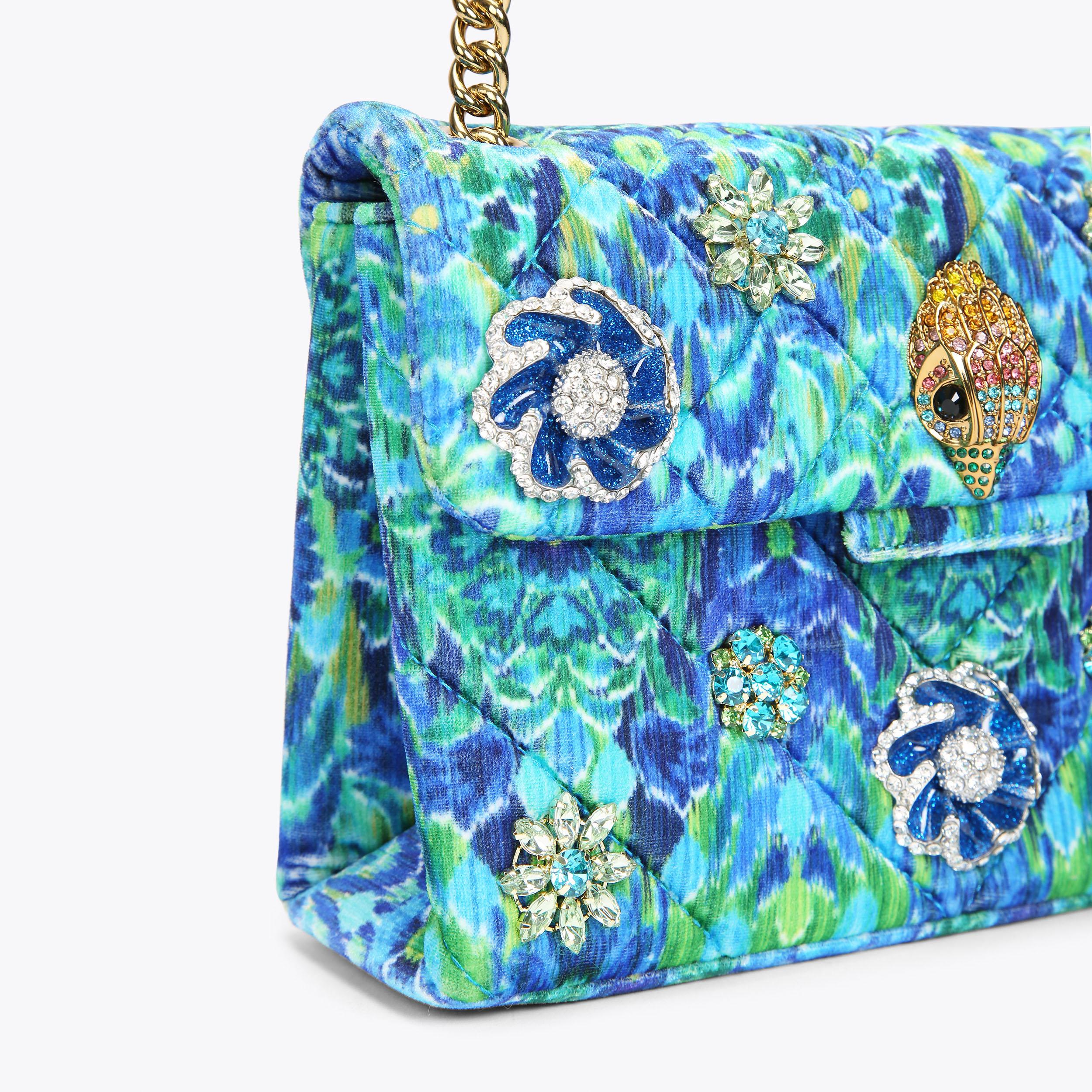 MW MEDIUM KENSINGTON Blue Cross Body Bag by KURT GEIGER LONDON