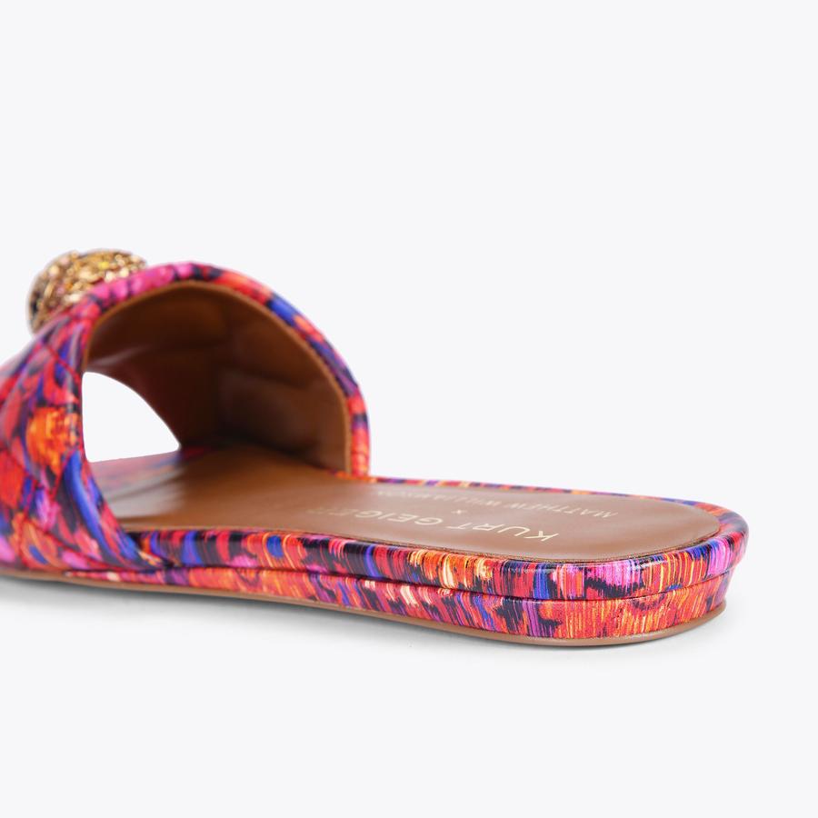 MW KENSINGTON FLAT SANDAL Fuchsia Slip On Sandals by KURT