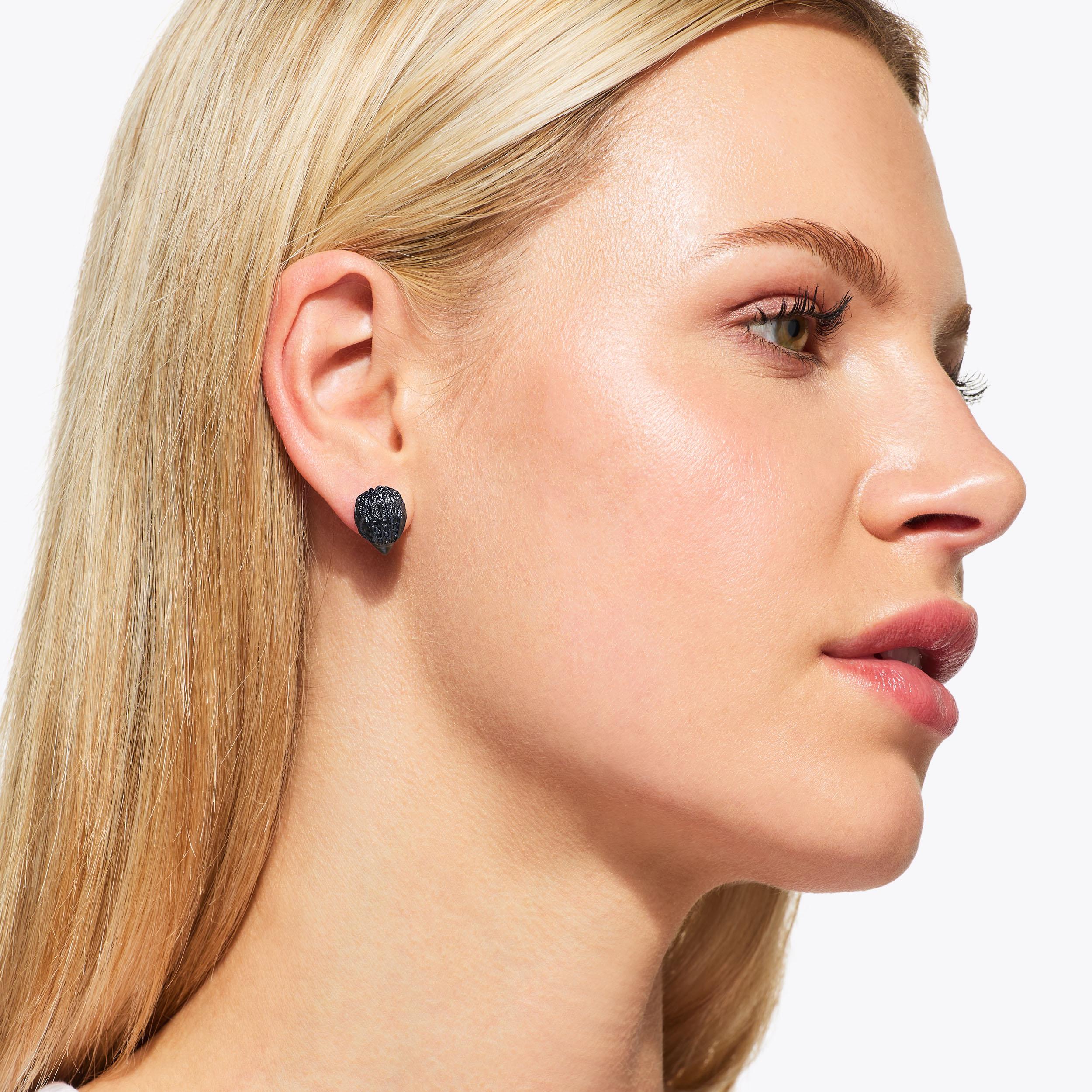 CRYSTAL EAGLE SM STUDS Black Eagle Stud Earrings by KURT