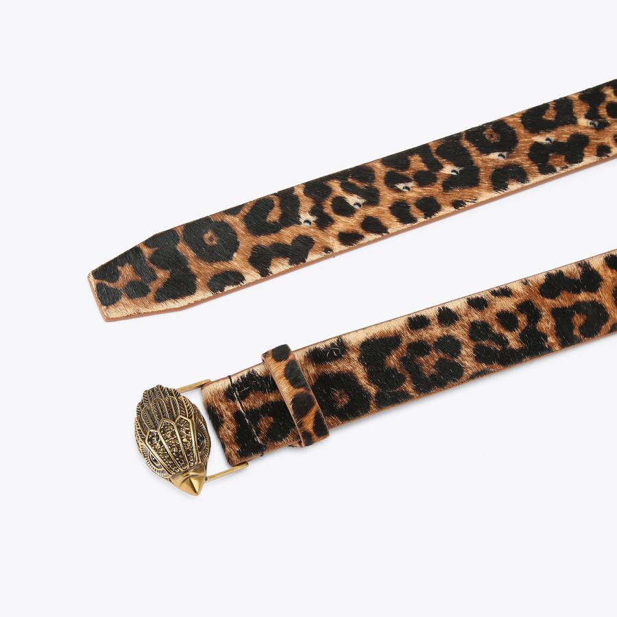 Kurt Geiger Leopard Buckle Belt M/L KENSINGTON 38 BELT Leopard Print Leather Belt by KURT GEIGER  main image 4