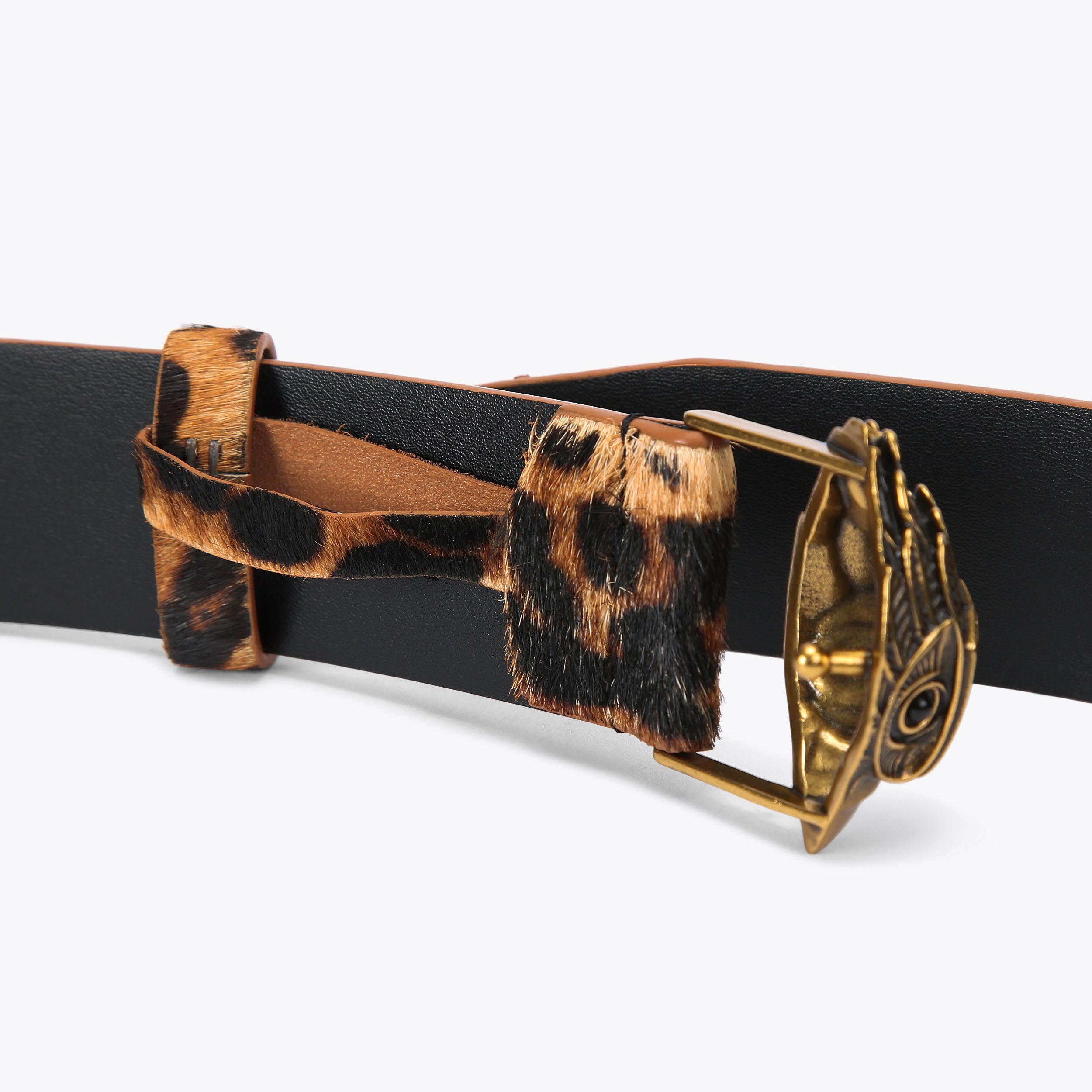 KENSINGTON 38 BELT Leopard Print Leather Belt by KURT GEIGER  display picture 2