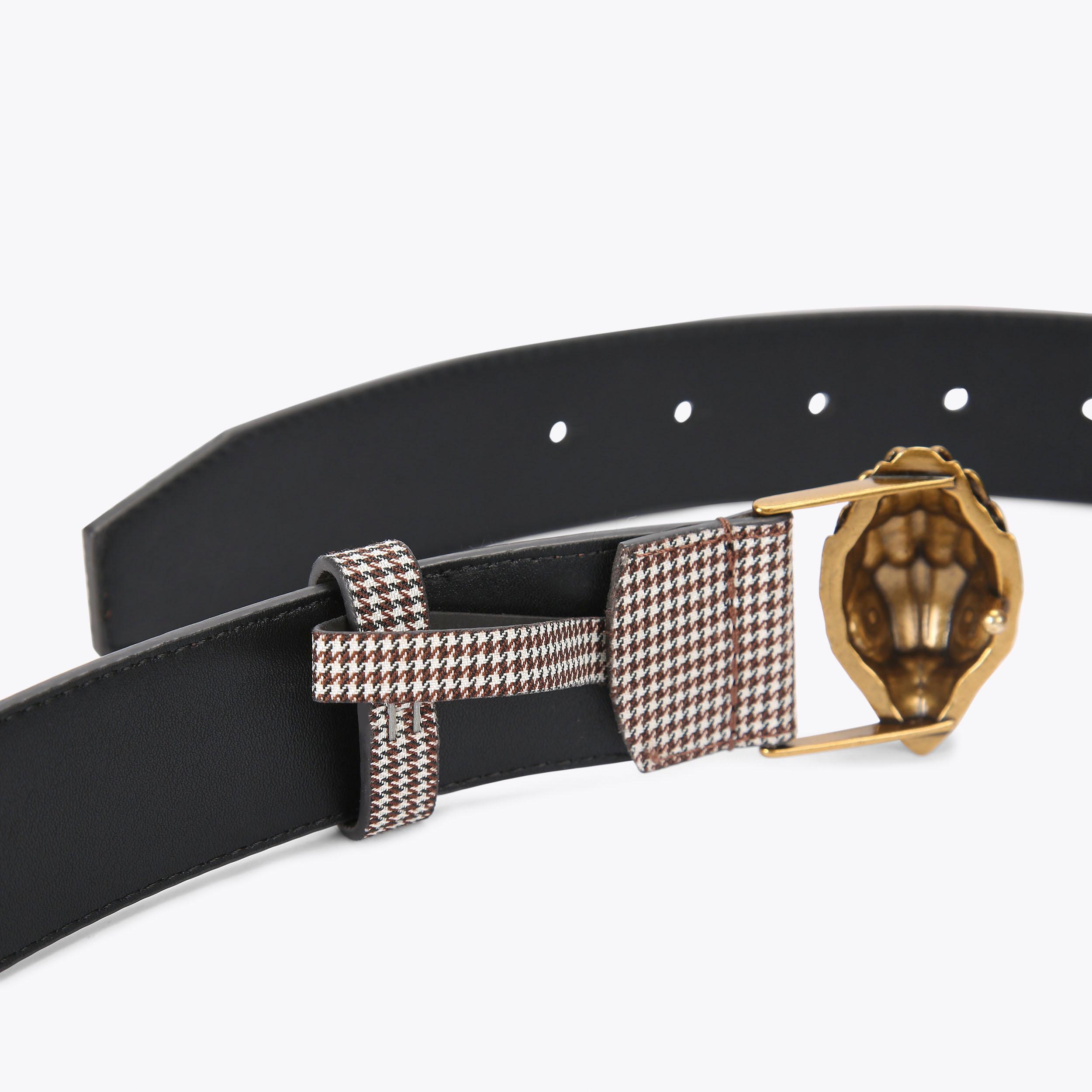 Kurt Geiger London Rainbow Houndstooth Leather Belt Kensington 38 Houndstooth Belt | Kurt Geiger main image 2