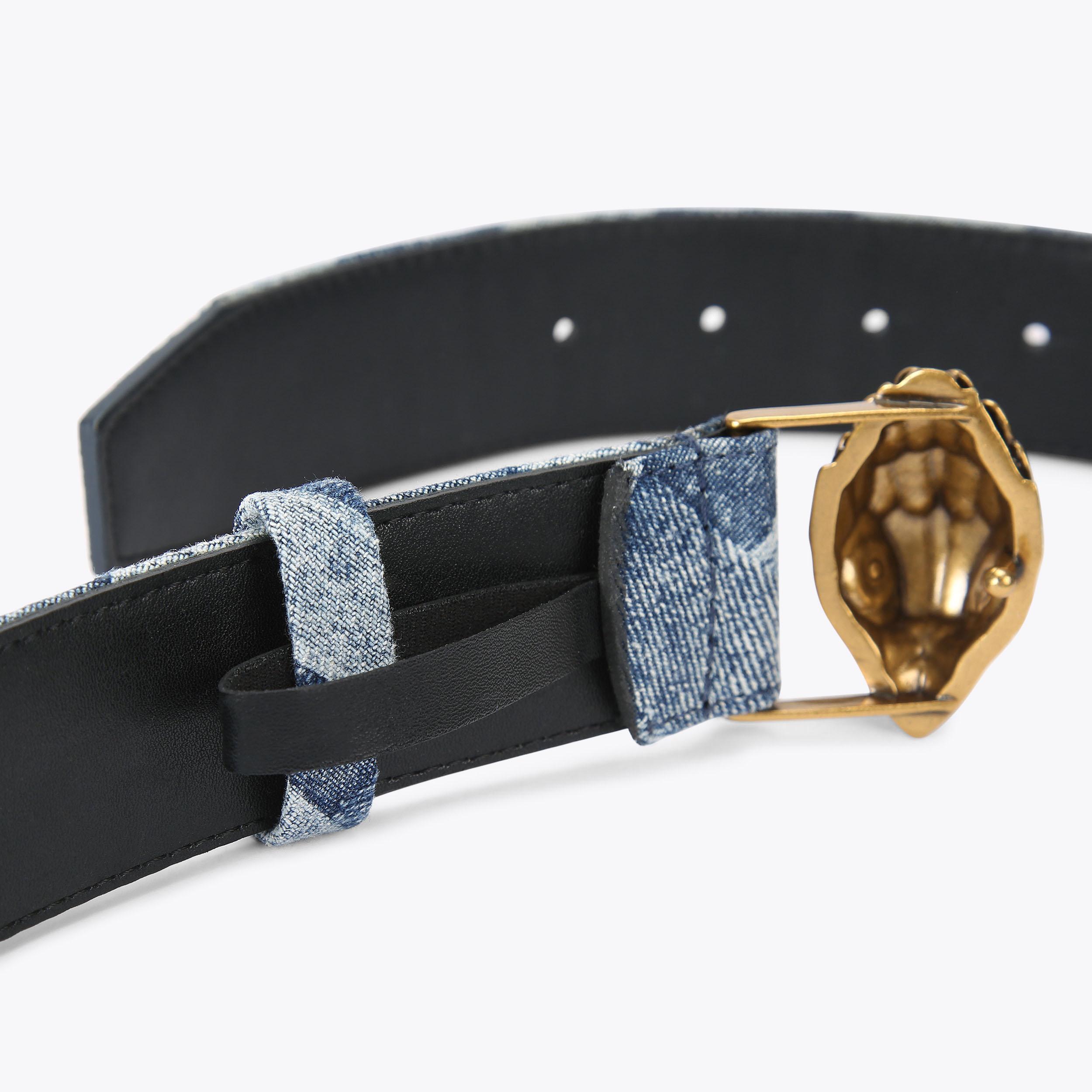 KENSINGTON 38 BELT Denim Weave Belt by KURT GEIGER LONDON