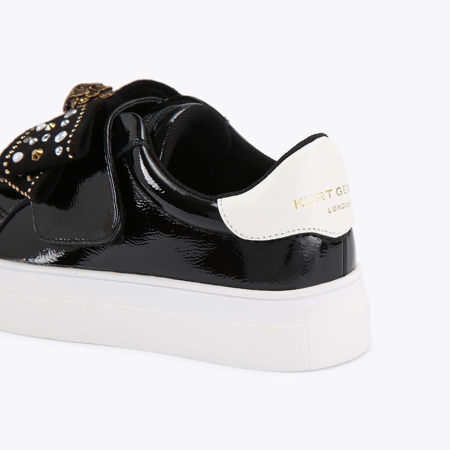 MINI LANEY BOW Patent Leather Mini Kids Sneaker by KURT GEIGER LONDON