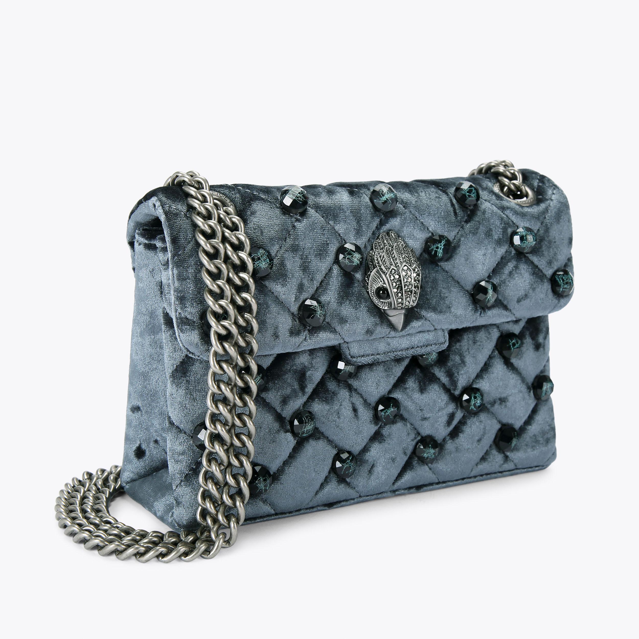 KURT GEIGER selling LONDON Mini Kensington Embellished Velvet Crossbody Bag