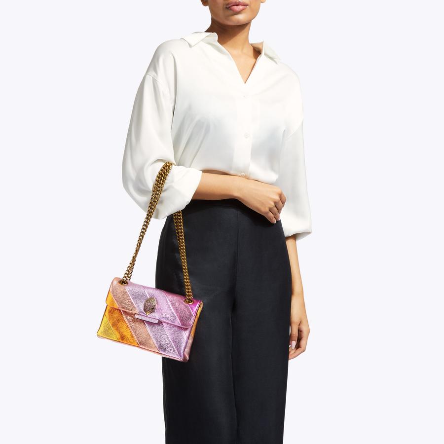   ミニレザーケンジントンバッグ MINI KENSINGTON BAG Woven Cross Body Bag by KURT GEIGER LONDON