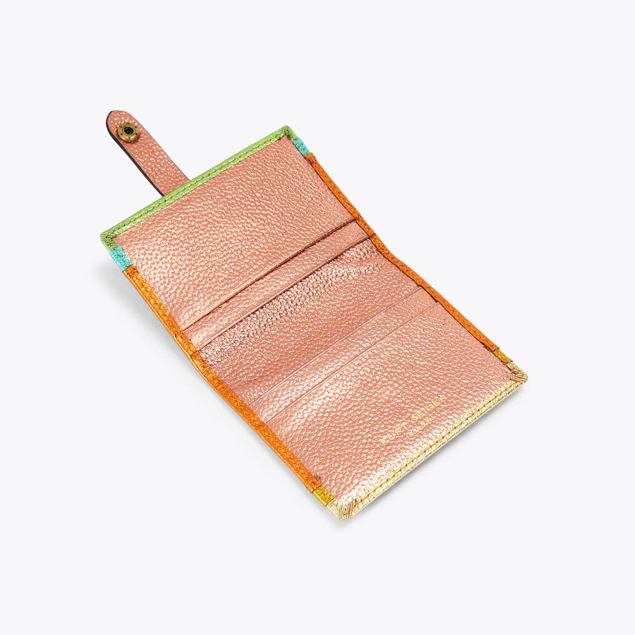 MULTI CARD LEATHER Orange Leather Card Holder by KURT GEIGER LONDON