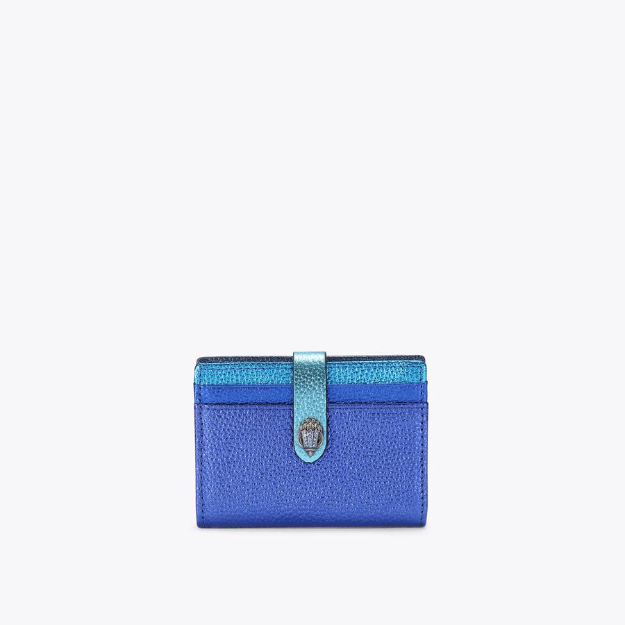 ★関税込★JILLSTUART★leather pearl stud cardholder★ MULTI CARD LEATHER Blue Leather Card Holder by KURT GEIGER