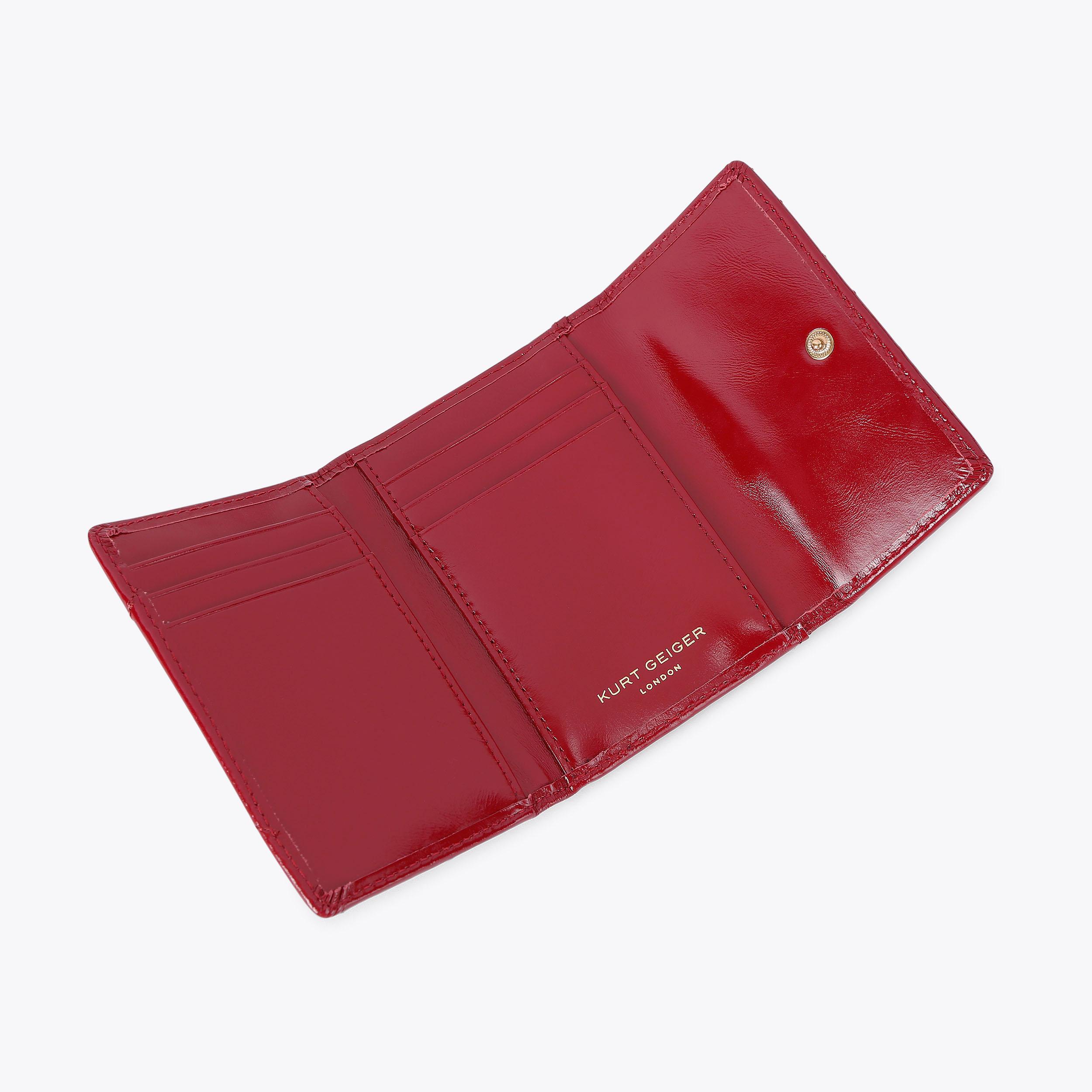 FLAP MULTI CARD HOLDER Red Patent Card Holder by KURT GEIGER