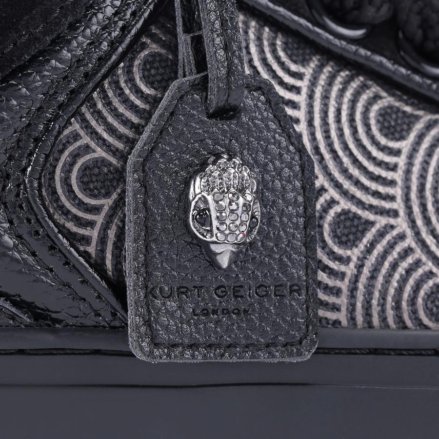 Black Fabric Sneakers | Southbank Tag | Kurt Geiger
