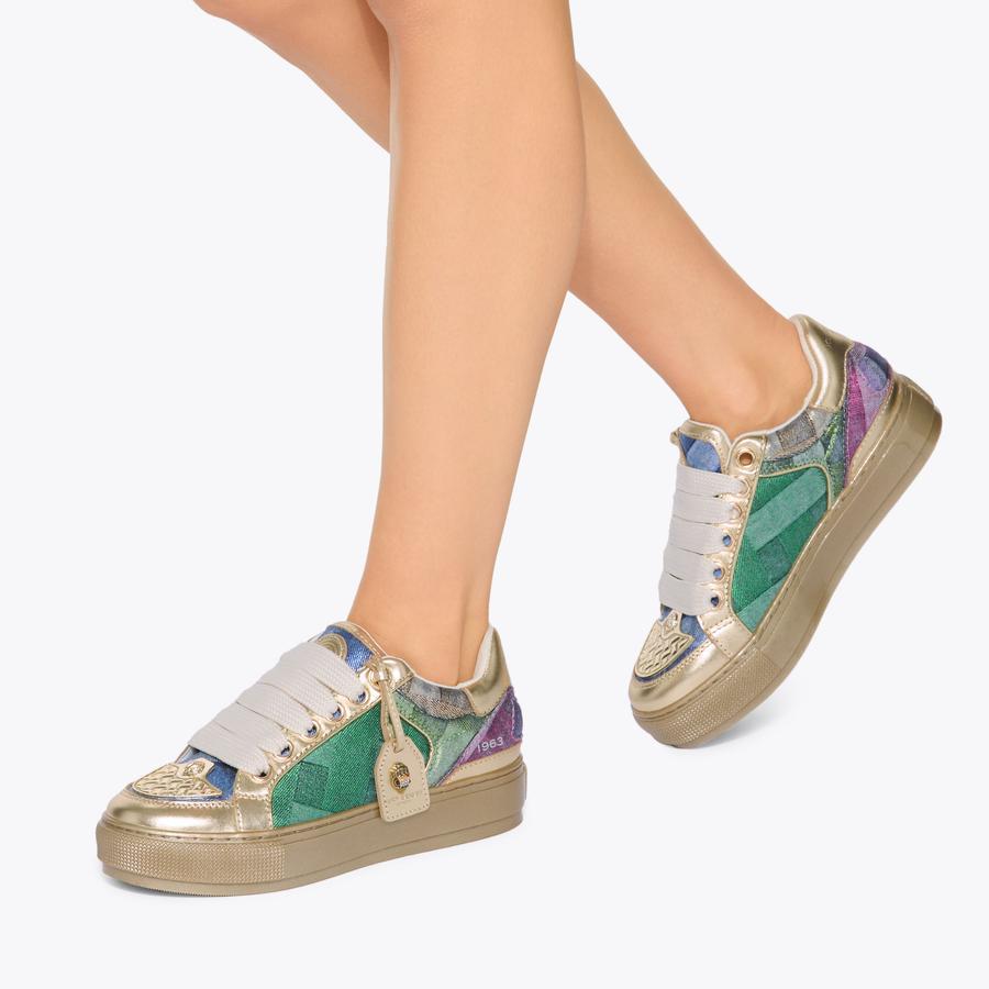 SOUTHBANK TAG Metallic Denim Sneaker by KURT GEIGER LONDON