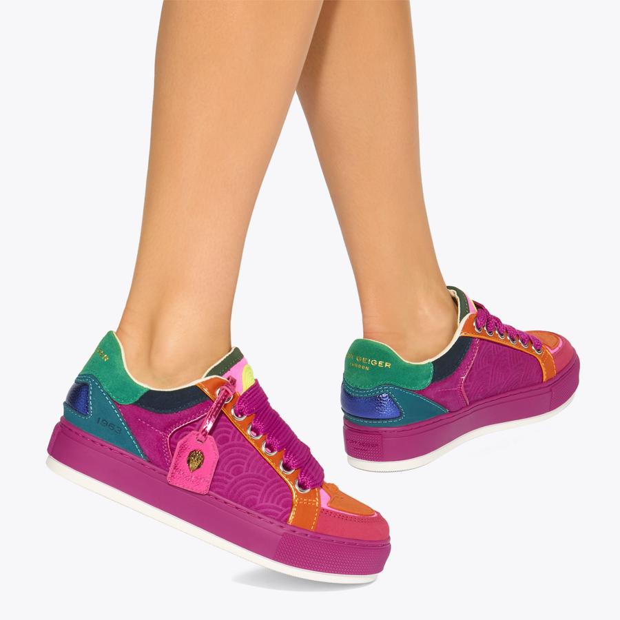 SOUTHBANK TAG Purple Rainbow Sneakers by KURT GEIGER LONDON