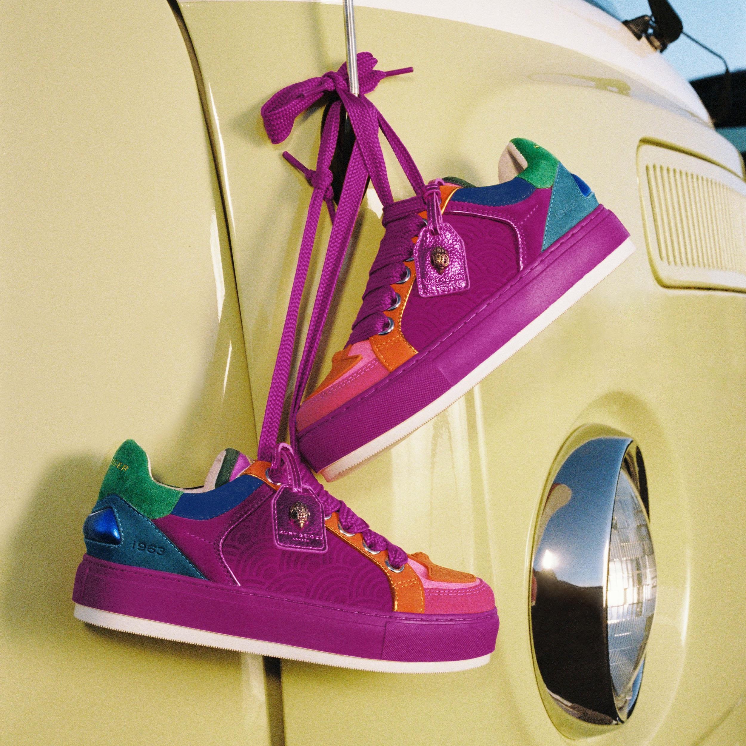 Southbank Tag Purple Rainbow Sneakers | Kurt Geiger