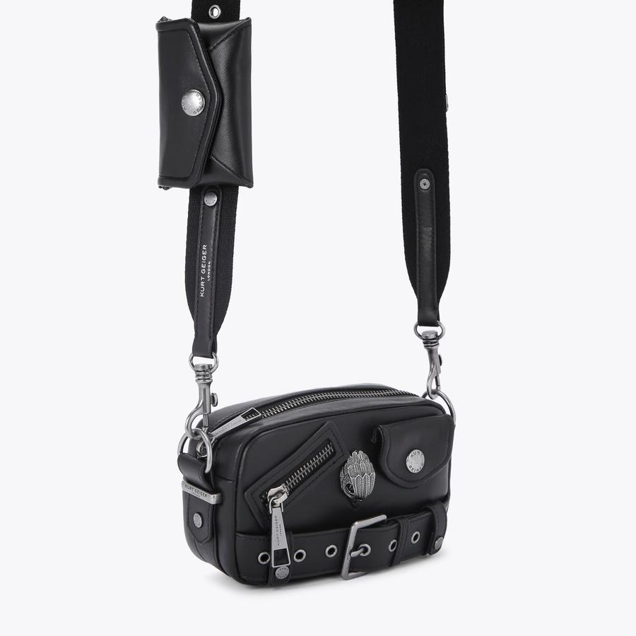 HACKNEY SM CAMERA BAG Black Cross Body Purse by KURT GEIGER LONDON