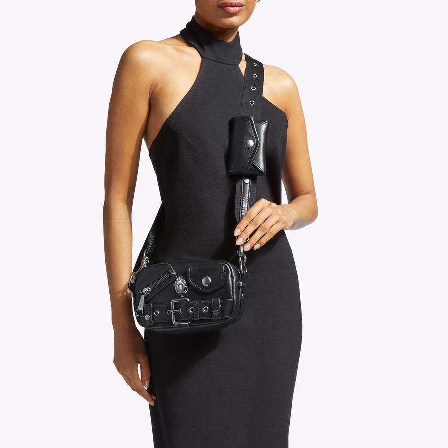 HACKNEY SM CAMERA BAG Black Cross Body Purse by KURT GEIGER LONDON