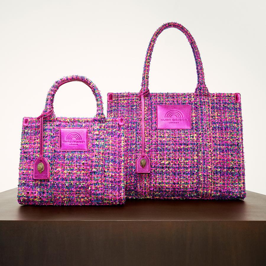 TWEED SM SOUTHBANK TOTE Tweed Mini Tote Purse by KURT GEIGER