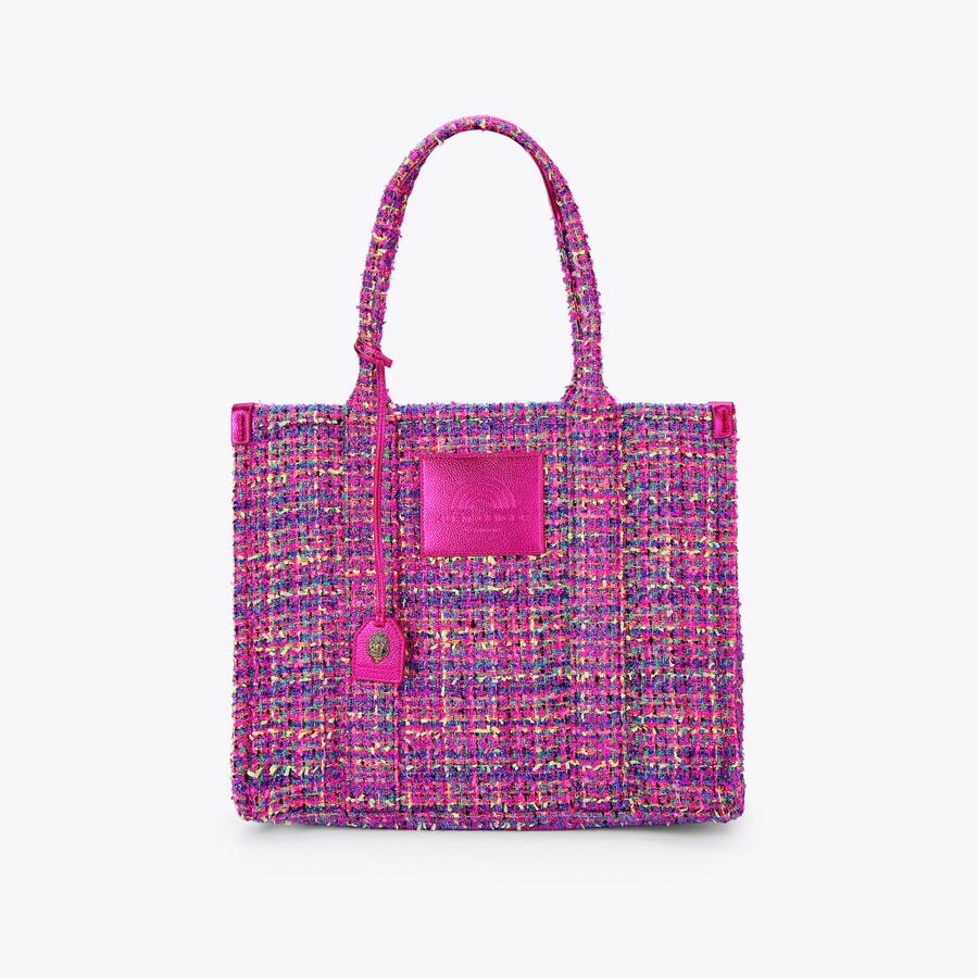 Pink tweed purse sale