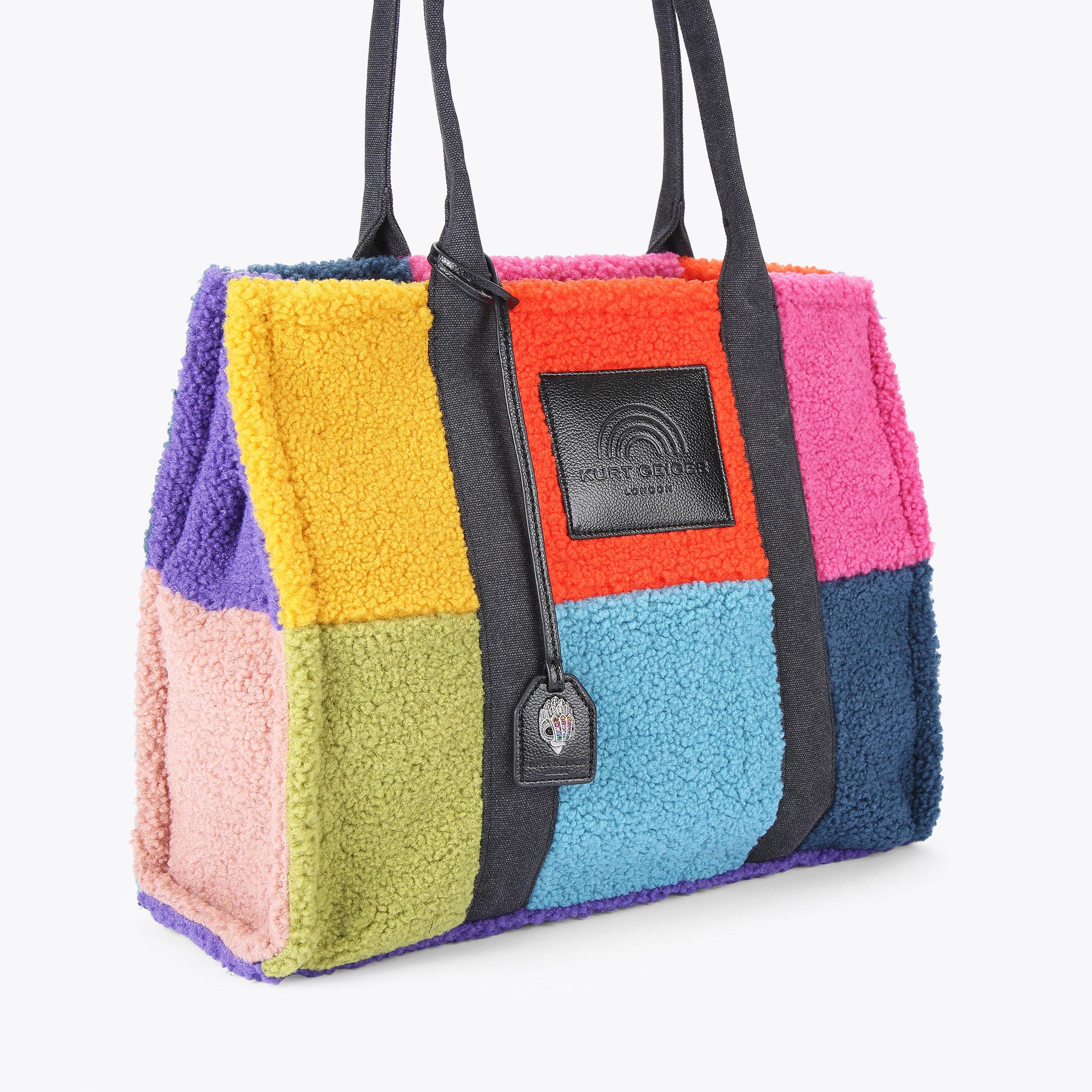 F FUR LG SOUTHBANK TOTE Faux Shearling Tote Purse by KURT GEIGER