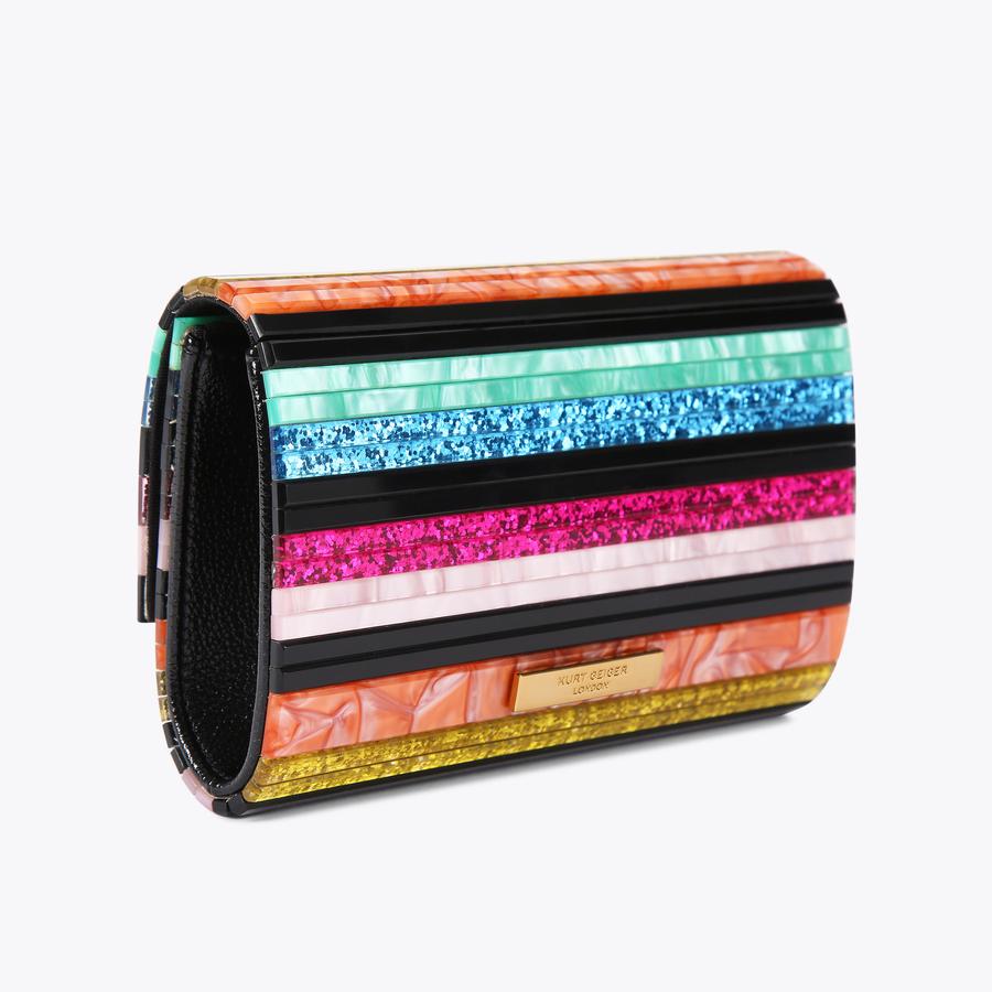 クラッチバッグ   PARTY EAGLE CLUTCH PARTY EAGLE CLUTCH DRENCH Black Acrylic Clutch Purse by KURT