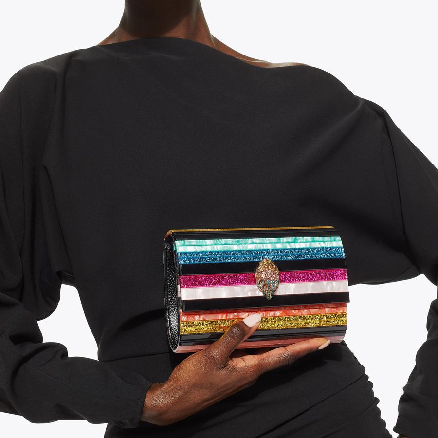クラッチバッグ   PARTY EAGLE CLUTCH PARTY EAGLE CLUTCH DRENCH Black Acrylic Clutch Purse by KURT