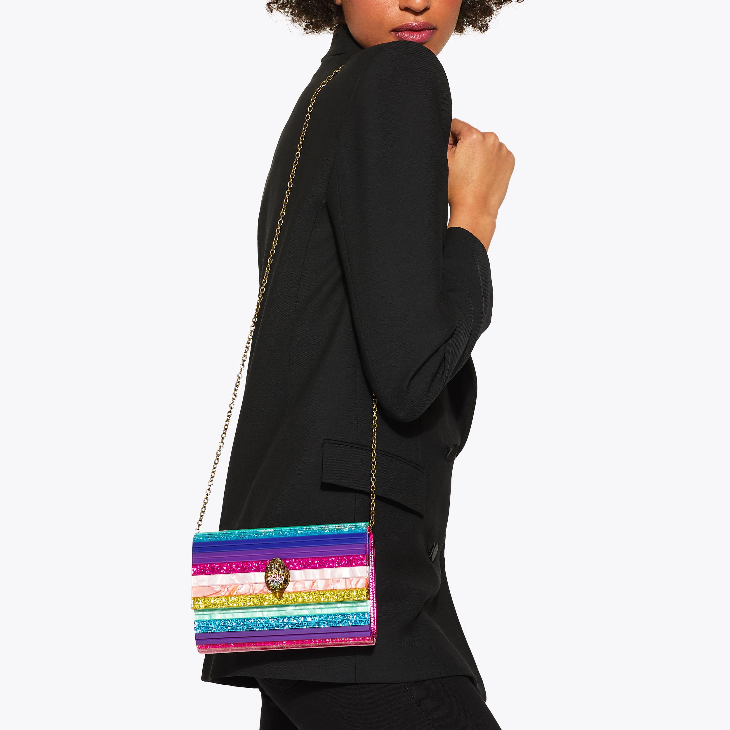 クラッチバッグ   PARTY EAGLE CLUTCH PARTY EAGLE CLUTCH DRENCH Black Acrylic Clutch Purse by KURT
