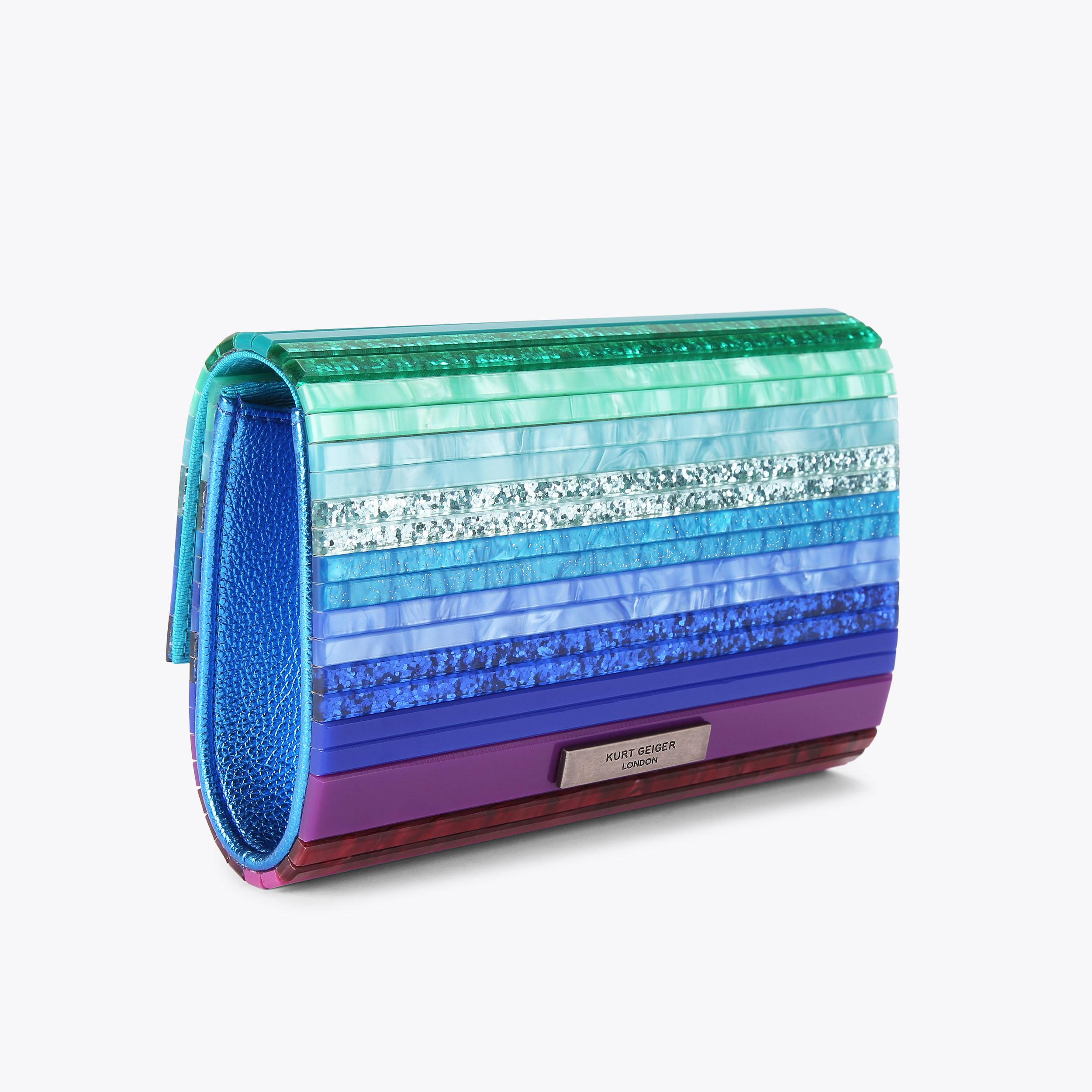 PARTY EAGLE CLUTCH Blue Clutch by KURT GEIGER LONDON