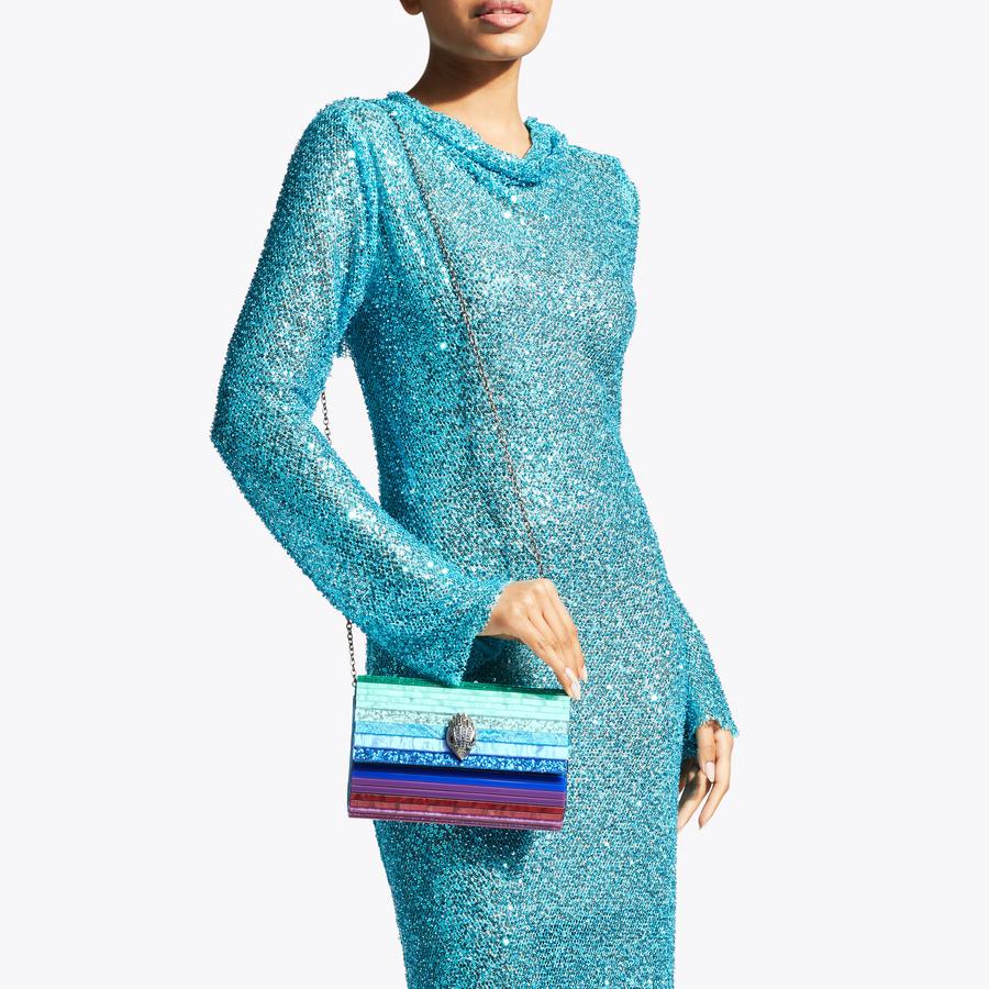 クラッチバッグ   PARTY EAGLE CLUTCH PARTY EAGLE CLUTCH Blue Clutch by KURT GEIGER LONDON