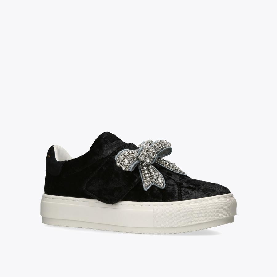 Black bow sneakers on sale