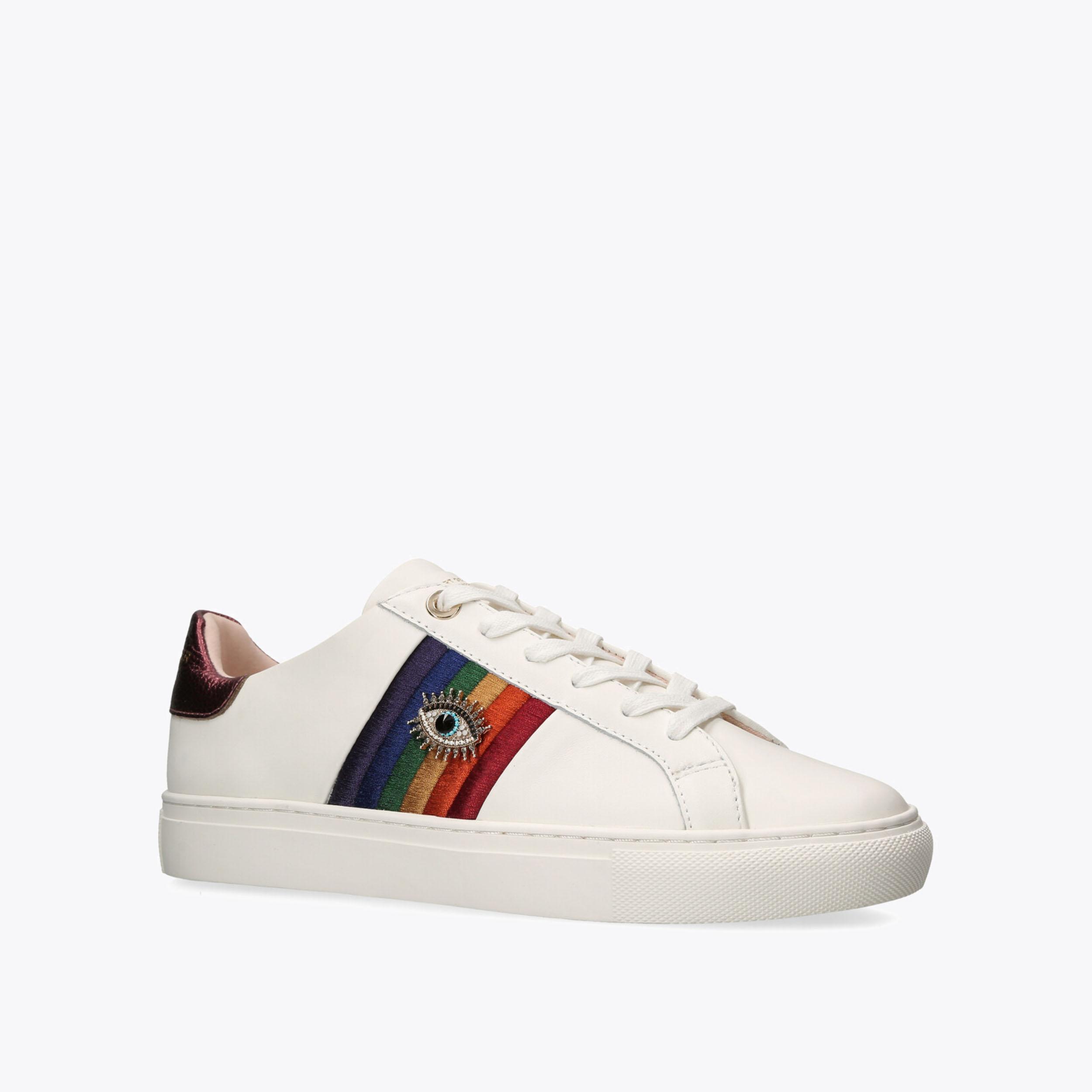 LANE LENNON EYE Rainbow Stripe Sneaker by KURT GEIGER LONDON