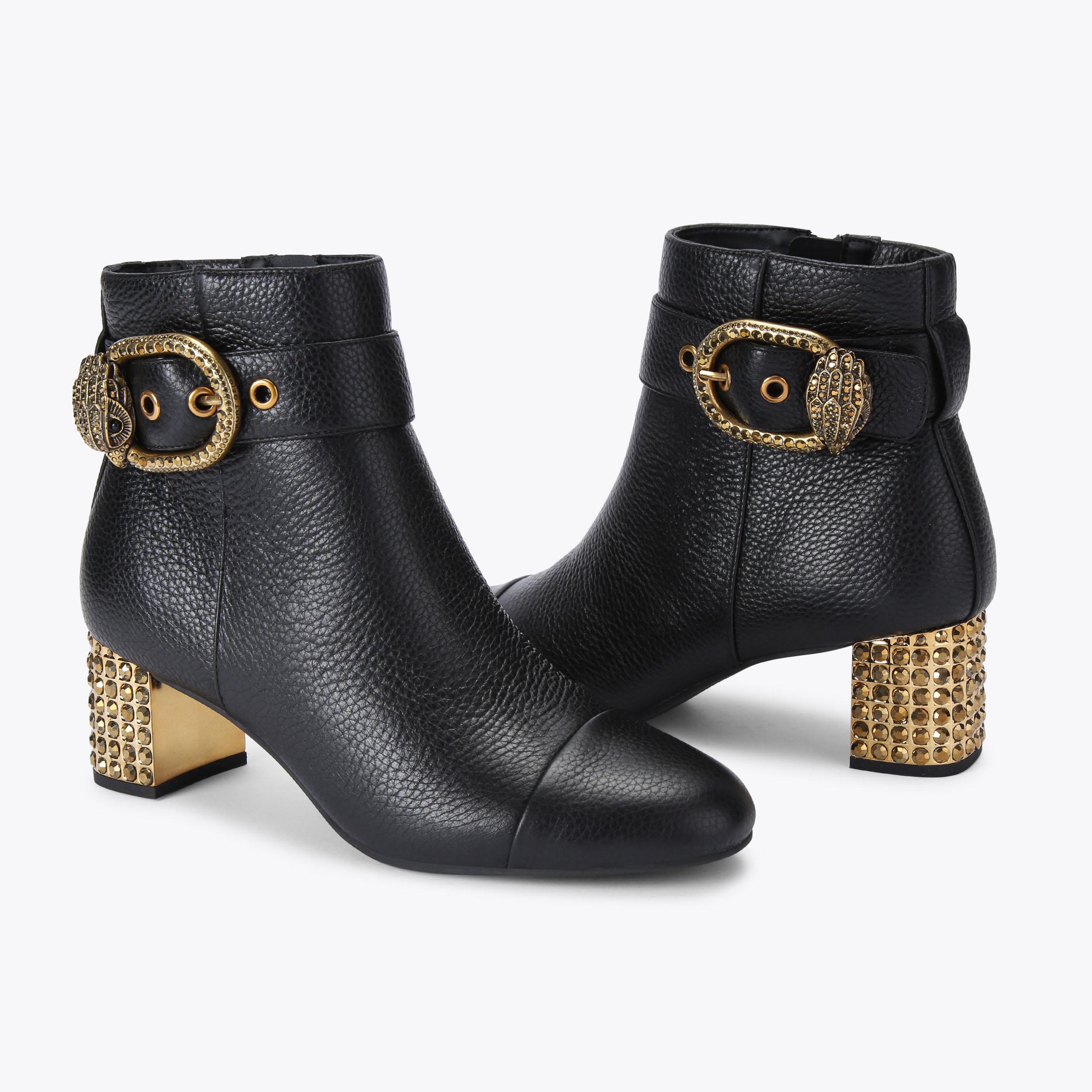 Mayfair Black Ankle Boots Heeled Boot | Kurt Geiger