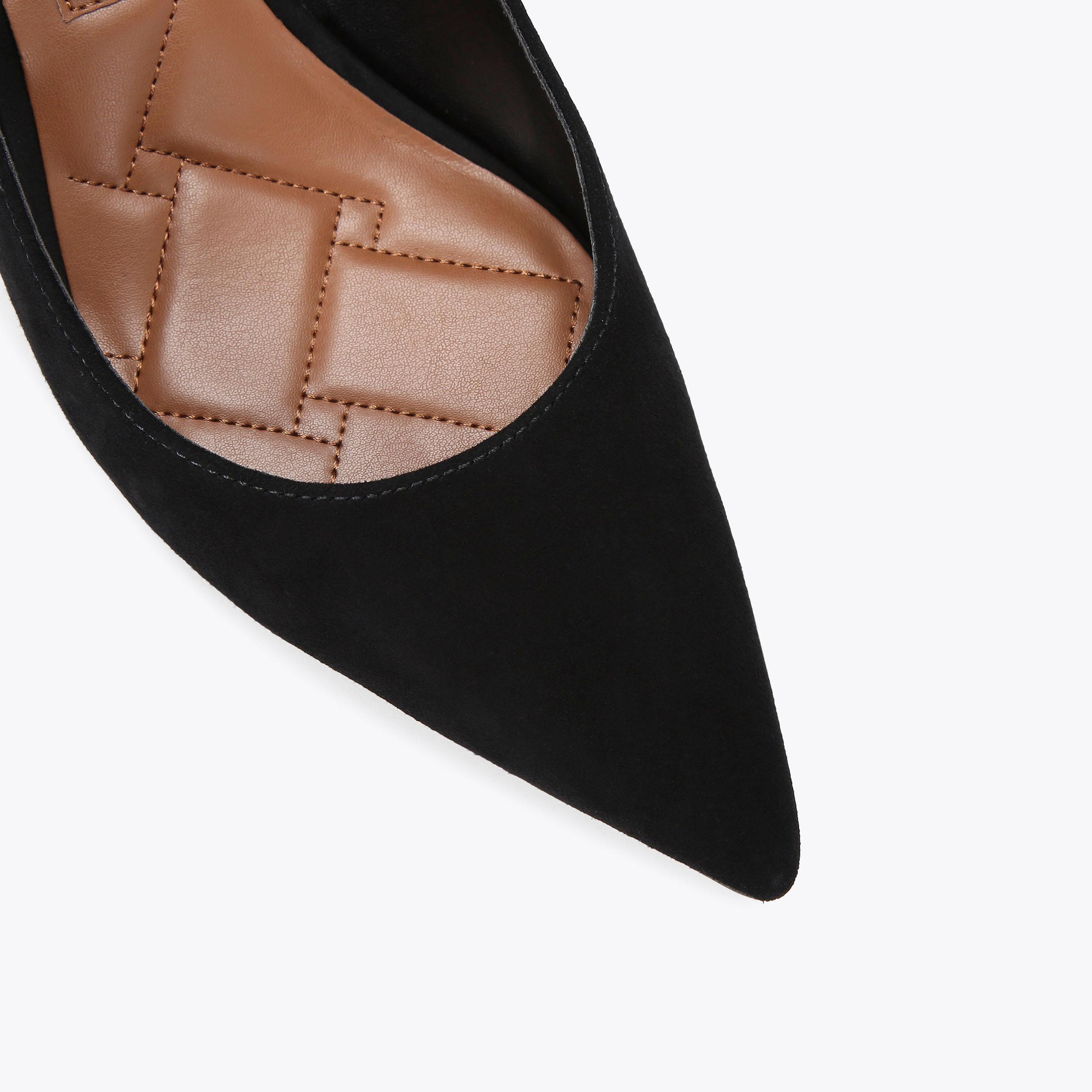 BELGRAVIA SLING Black Velvet Heels by KURT GEIGER LONDON