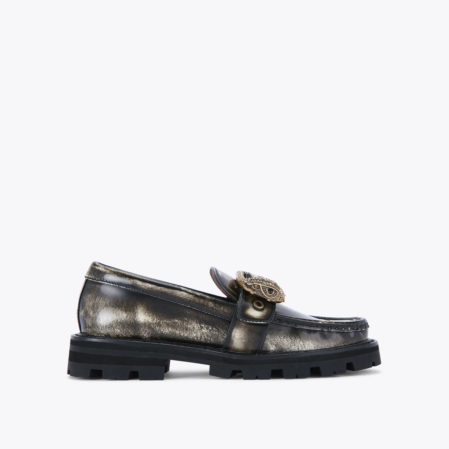MAYFAIR CHUNKY LOAFER Bone Slip On Loafer by KURT GEIGER LONDON MAYFAIR CHUNKY LOAFER Bone Slip On Loafer by KURT GEIGER LONDON