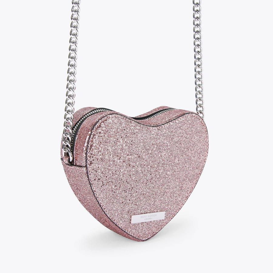 KENSINGTON HEART XB BOW Patent Cross Body Purse by KURT GEIGER LONDON