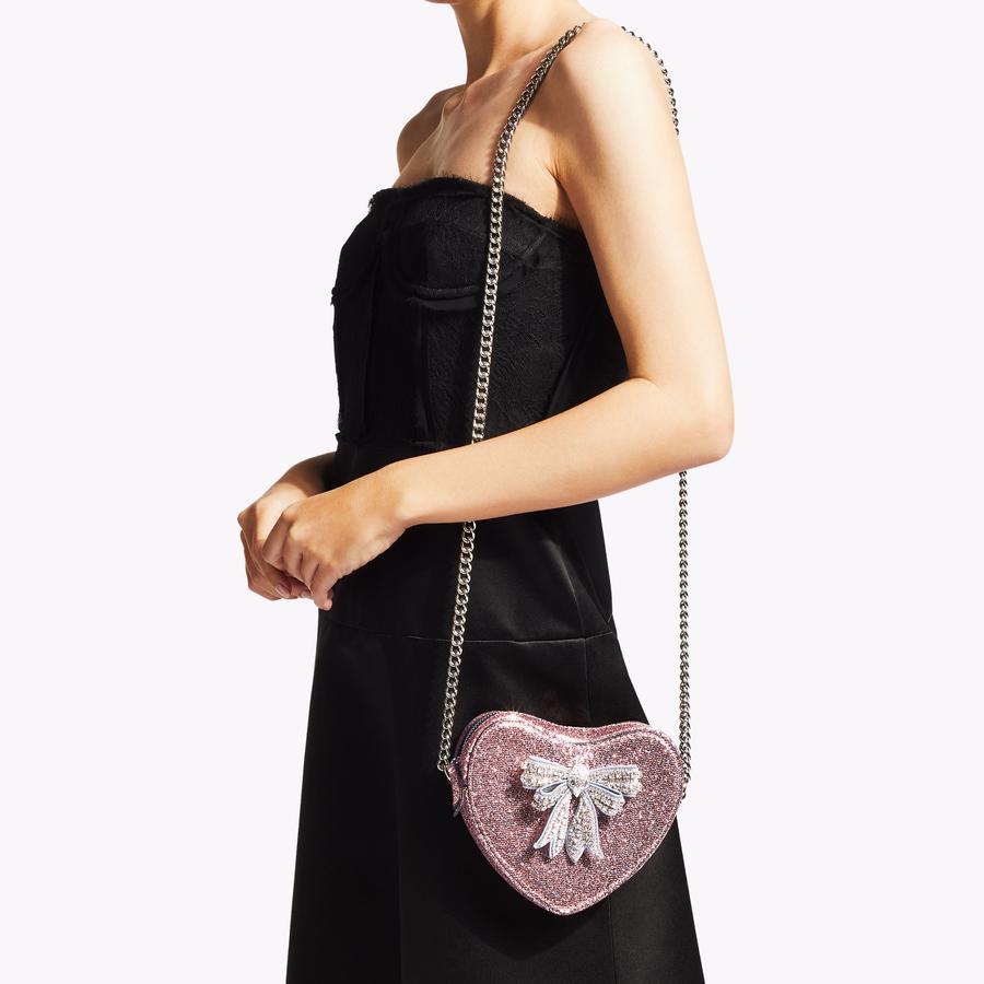 KENSINGTON HEART XB BOW Patent Cross Body Purse by KURT GEIGER LONDON