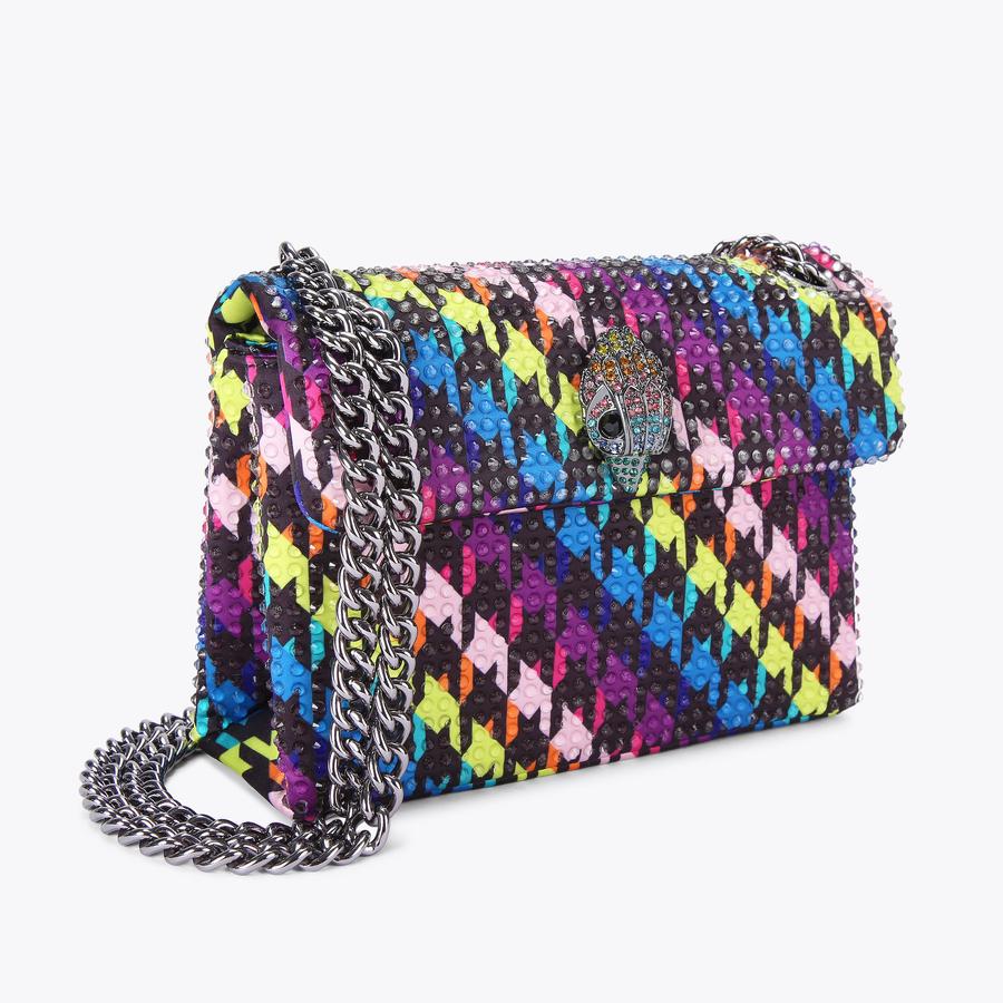 MINI KENSINGTON SM CRYSTA Houndstooth Rainbow Purse by KURT