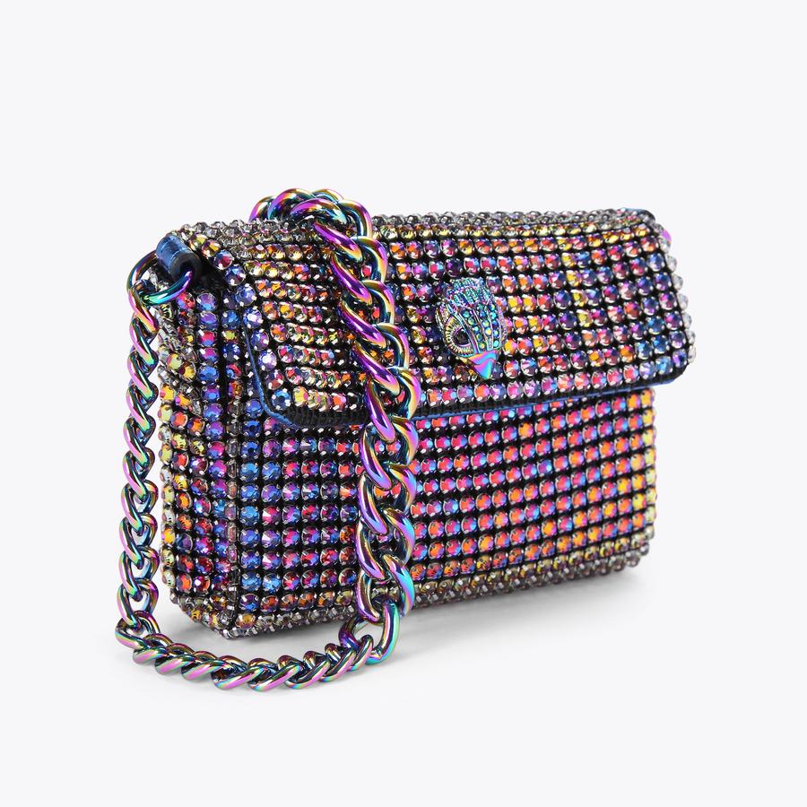 MINI PARTY XBODY BAG Purple Crystal Purse by KURT GEIGER LONDON
