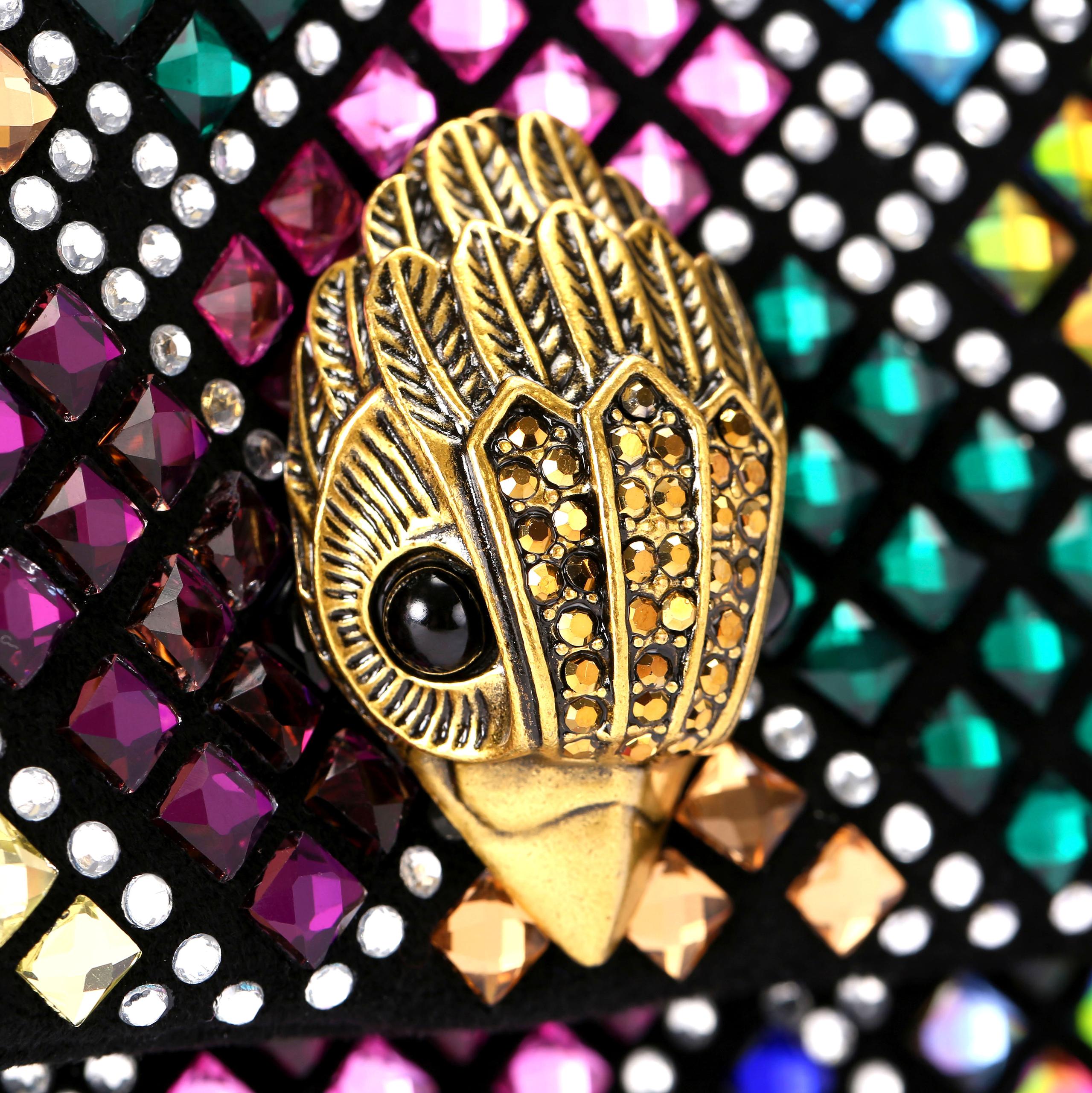 Kurt Geiger Kensington Sparkly Multicolored Crystals Satin knot hair band  bone CRYSTALS MINI KENSINGTON Bone Crystal Kensington Bag by KURT  main image 2