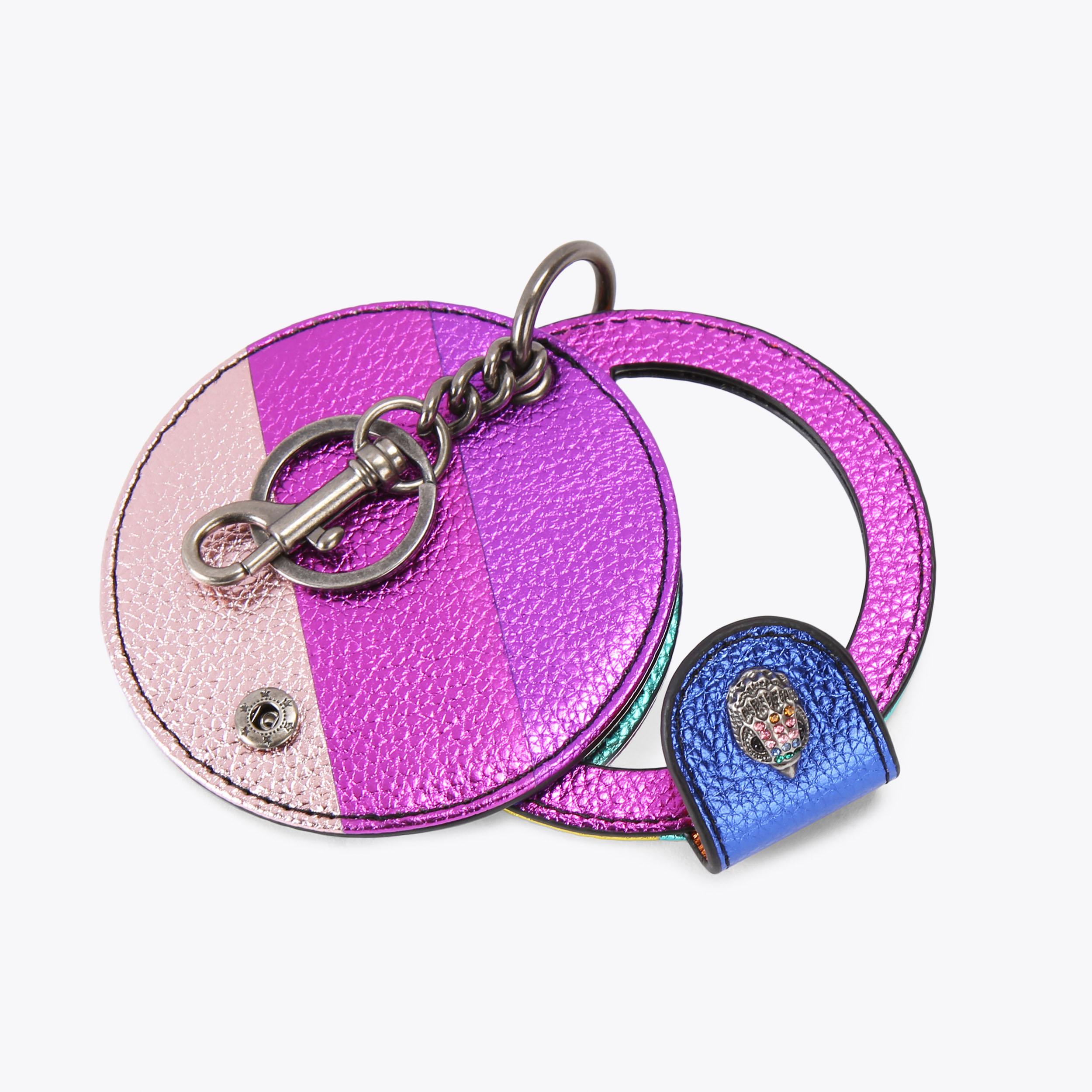 MIRROR KEYRING Striped Mirror Keyring by KURT GEIGER LONDON