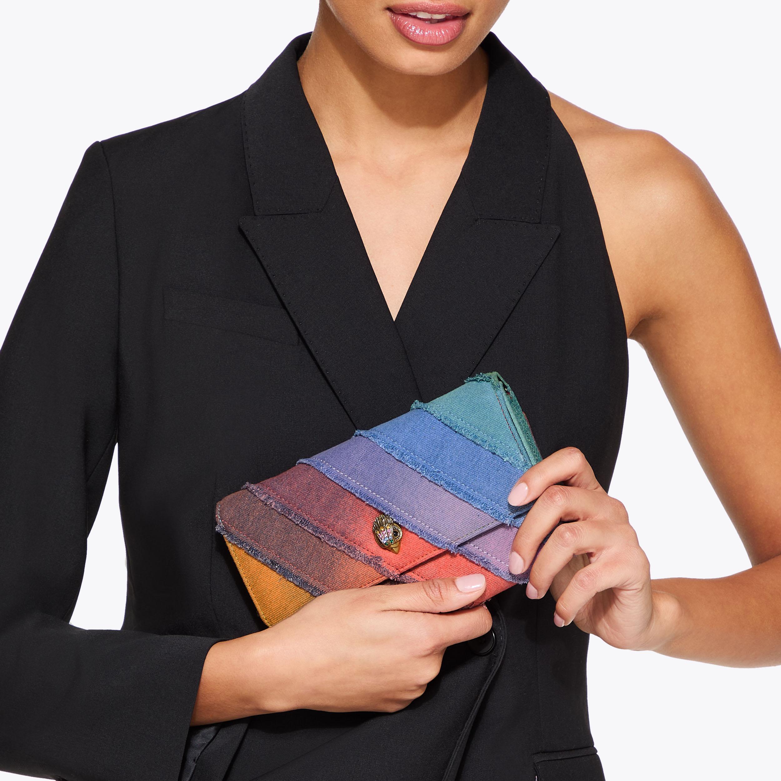 KENSINGTON CHAIN WALLET Denim Stripe Wallet by KURT GEIGER
