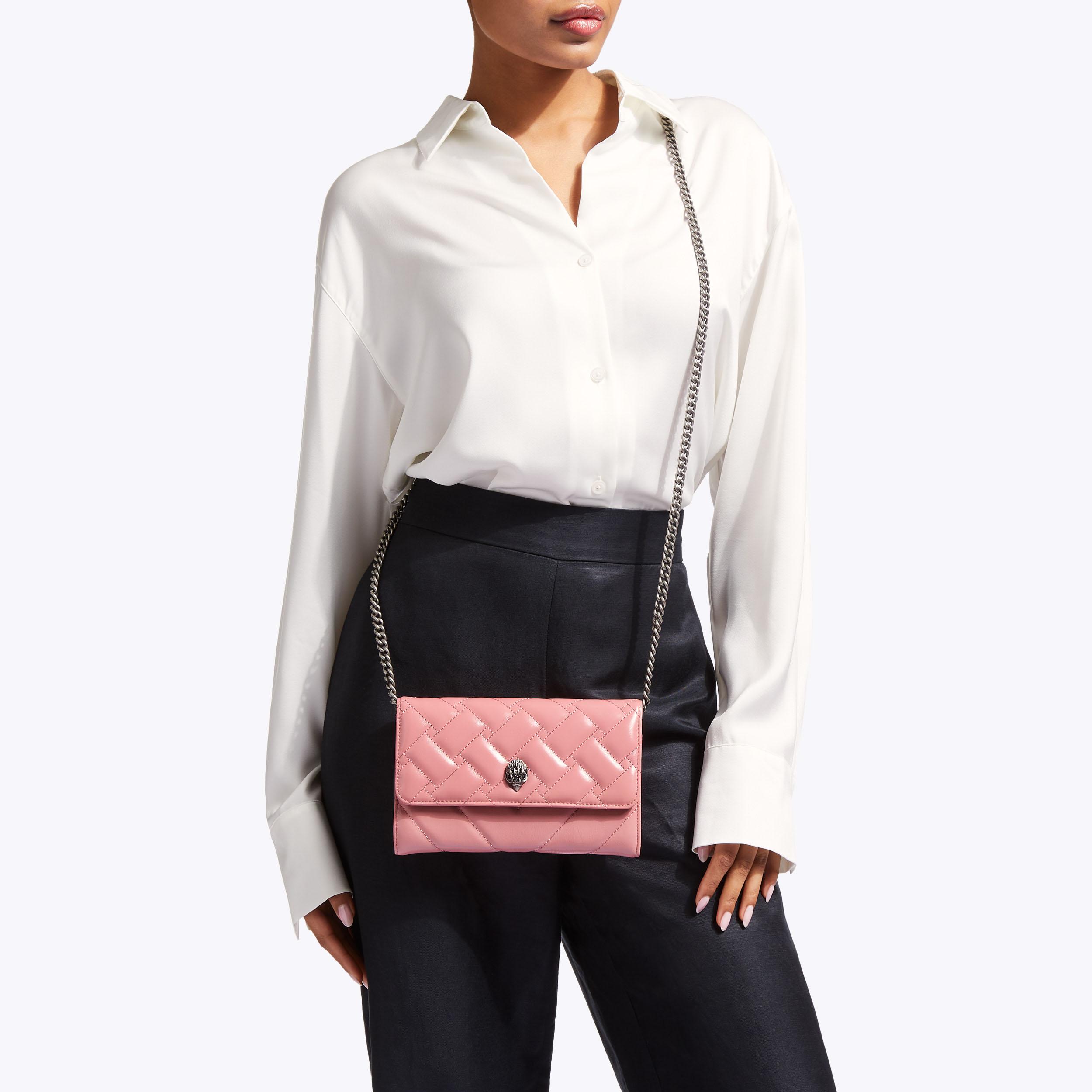 KENSINGTON CHAIN WALLET Pink Leather Chain Wallet by KURT