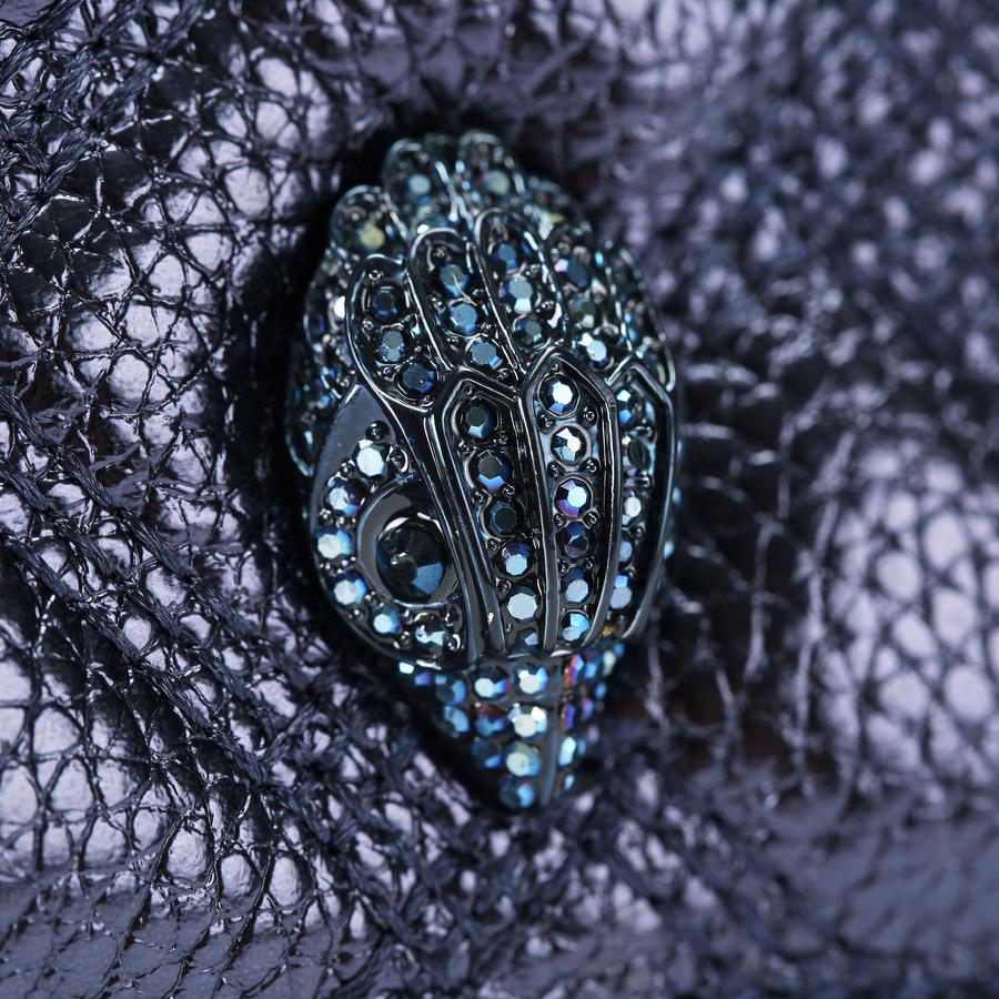 KENSINGTON CHAIN WALLET D Metallic Blue Chain Wallet by KURT