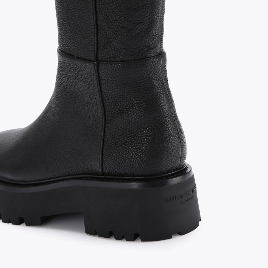 Kurt Geiger chunky leather boots size 8 Mayfair Chunky Black Leather Ankle Boots | Kurt Geiger main image 4