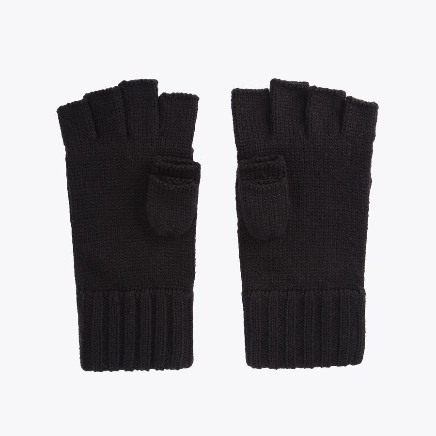 EVIL EYE MITTEN Black Knitted Mittens by KURT GEIGER LONDON
