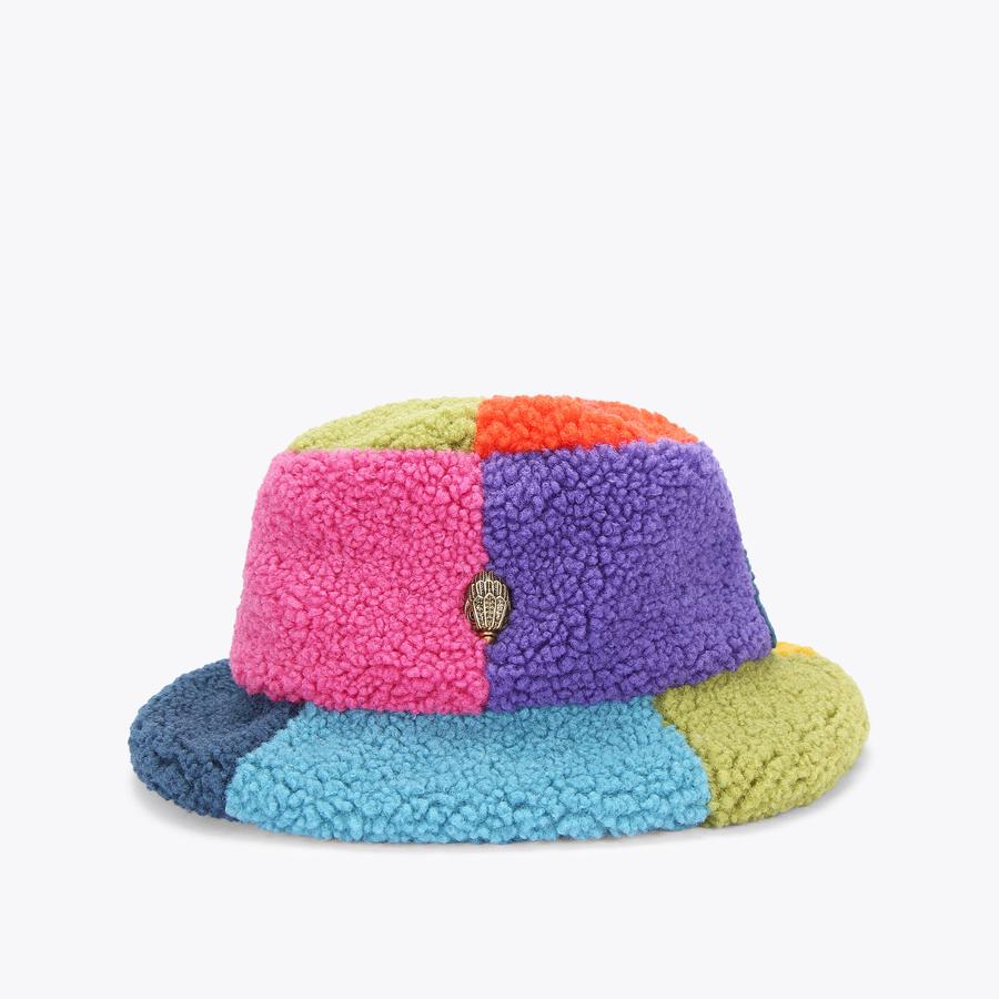 TEDDY BUCKET HAT Faux Shearling Bucket Hat by KURT GEIGER LONDON