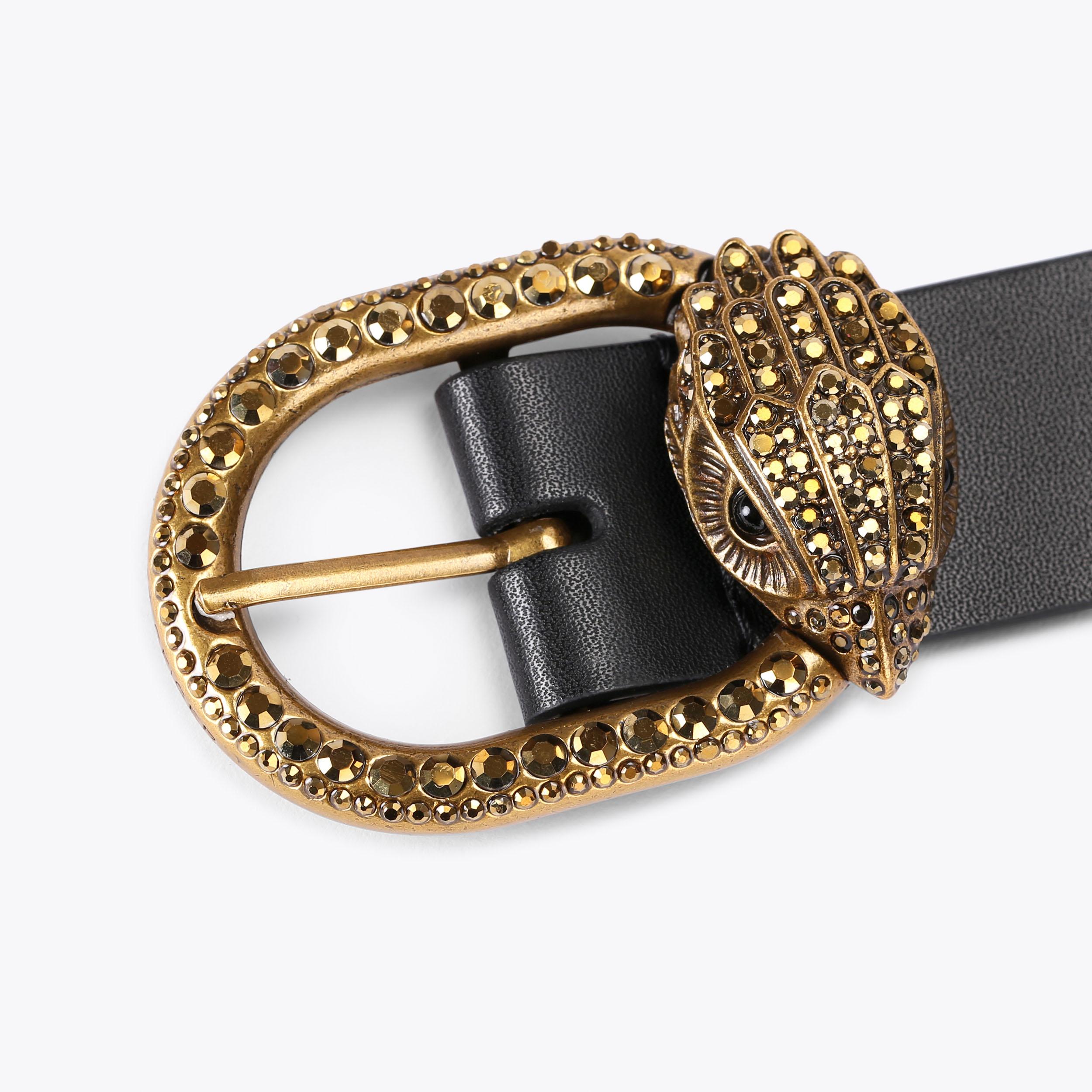 MAYFAIR 30 BELT Black Leather Belt by KURT GEIGER LONDON MAYFAIR 30 BELT Black Leather Belt by KURT GEIGER LONDON