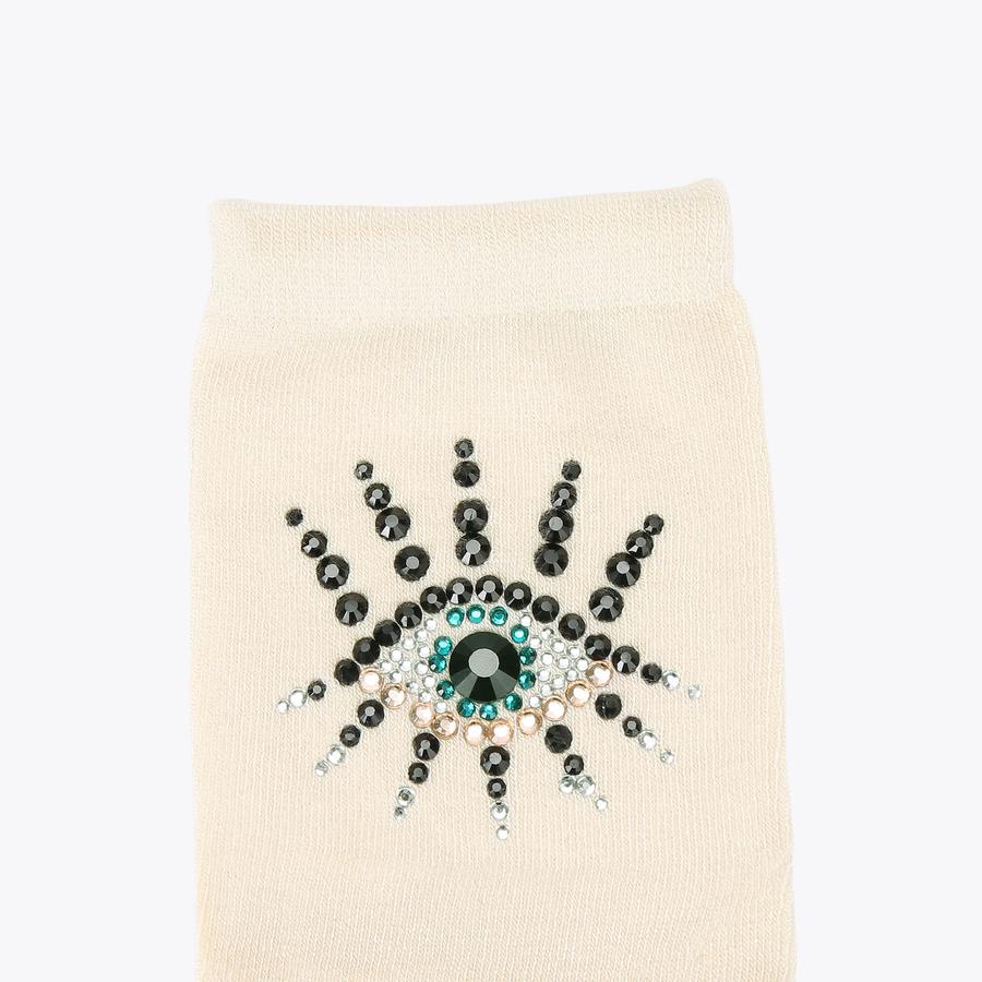 EVIL EYE GEM SOCK Bone Evil Eye Sock by KURT GEIGER LONDON