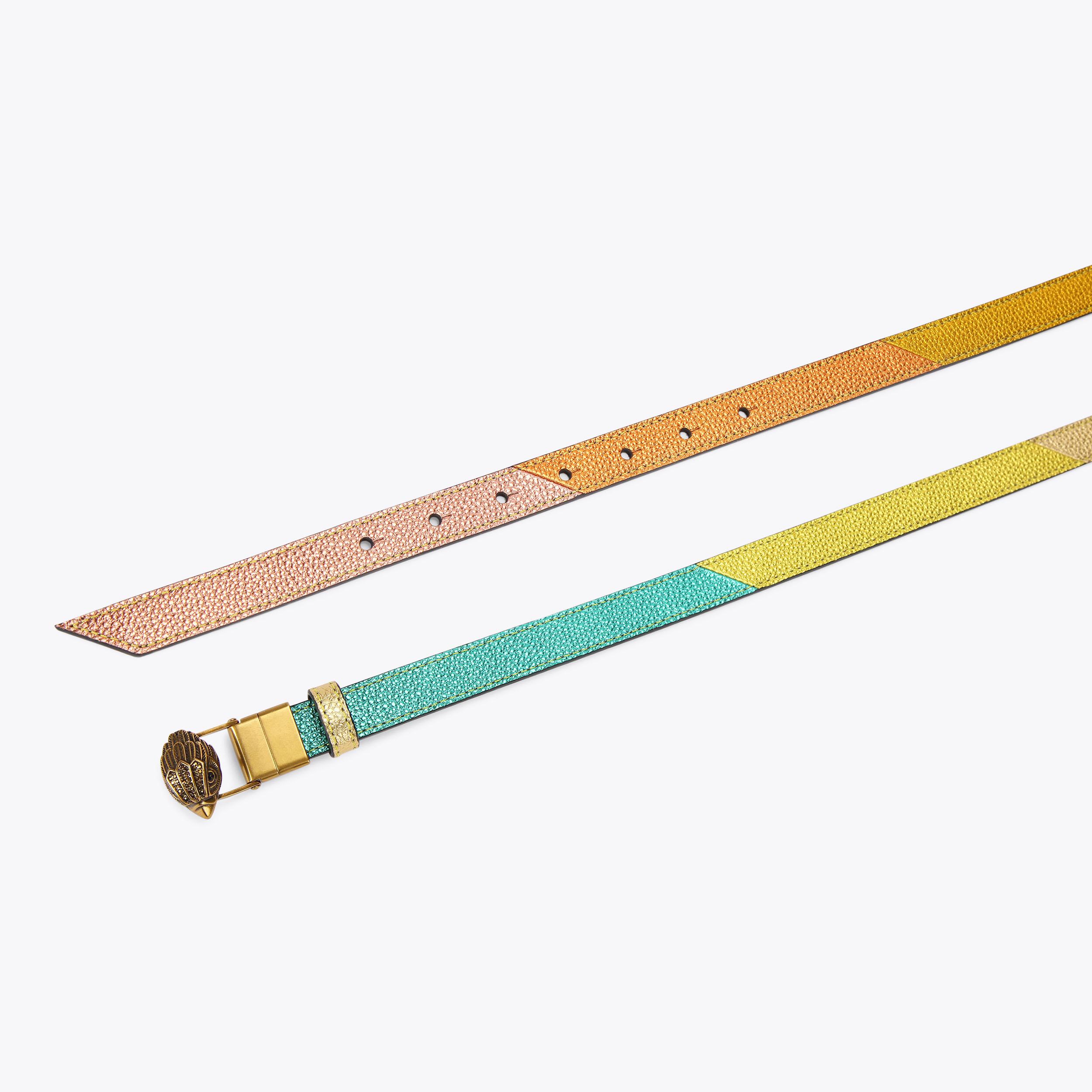 REVERSIBLE 20 EAGLE BELT Leather Rainbow Belt by KURT GEIGER  display picture 1