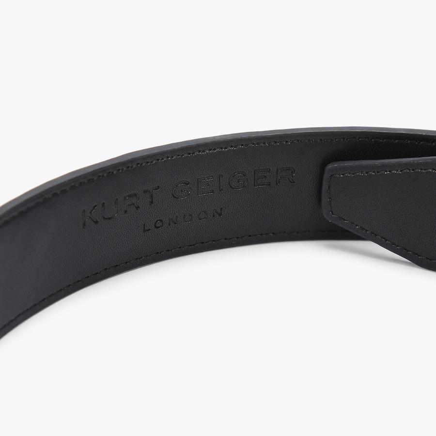 Shoreditch 40 Black Leather Belt | Kurt Geiger