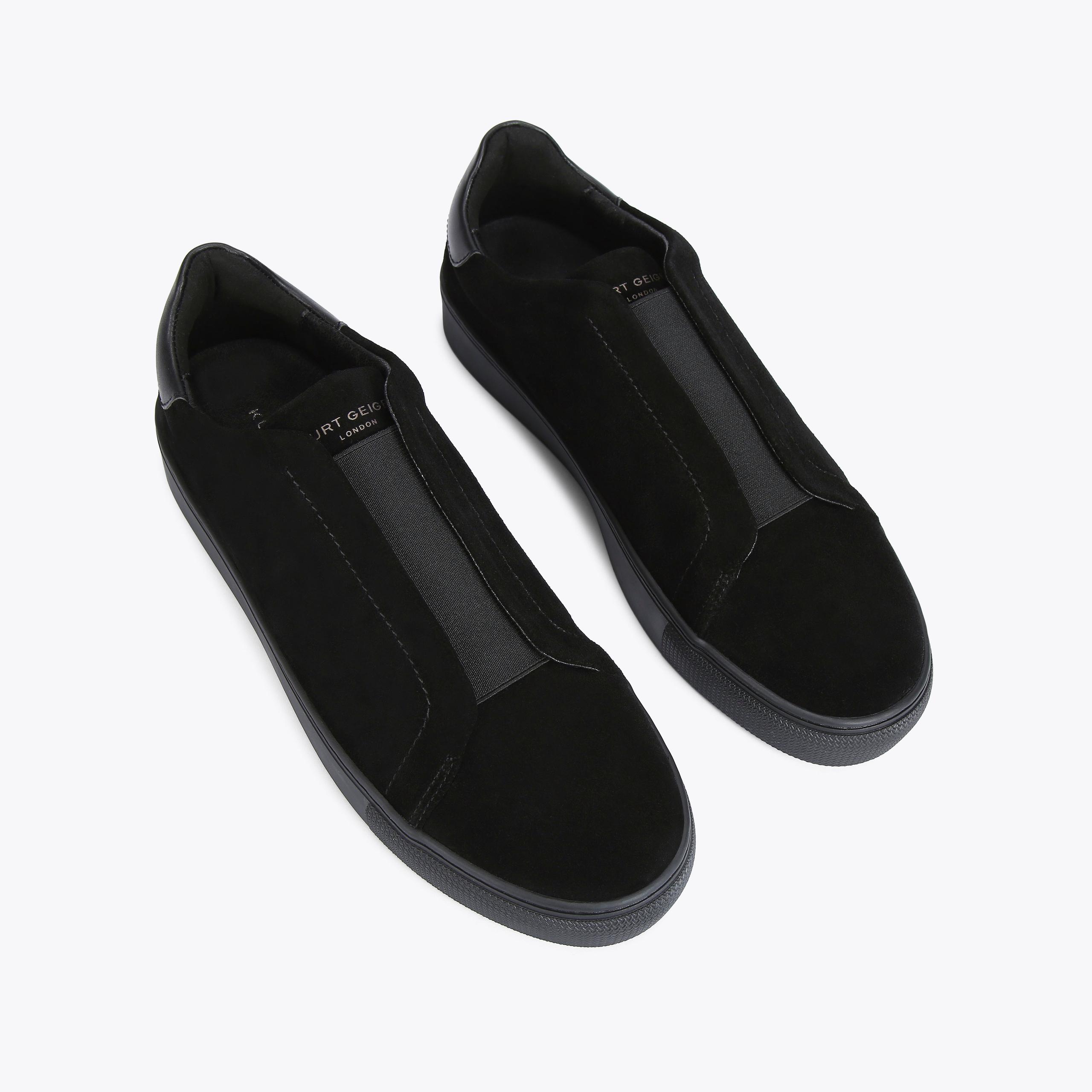 LENNON SLIP ON Black Suede Sneakers by KURT GEIGER LONDON